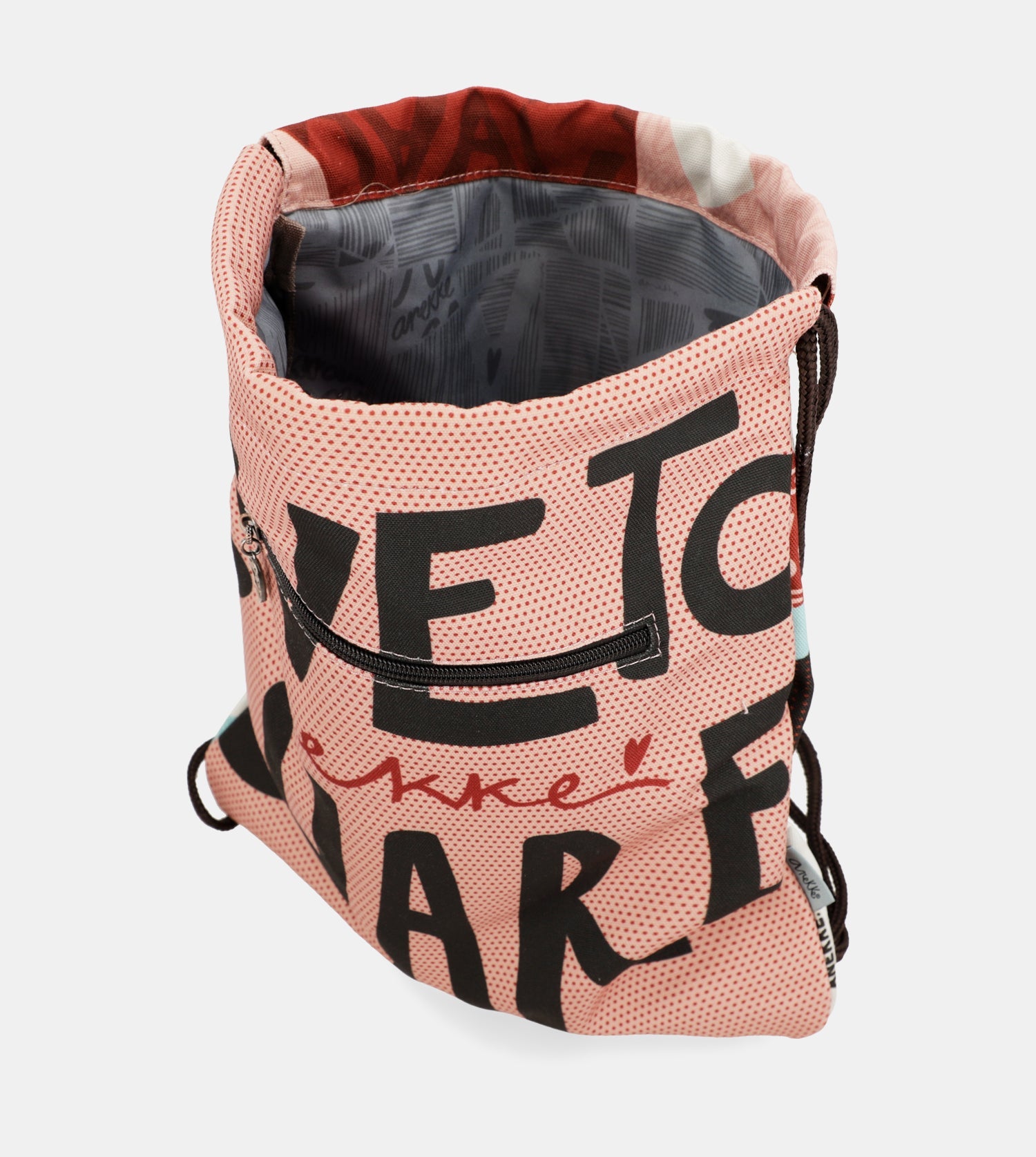Fashion Rucksack aus Stoff mit Kordelzug