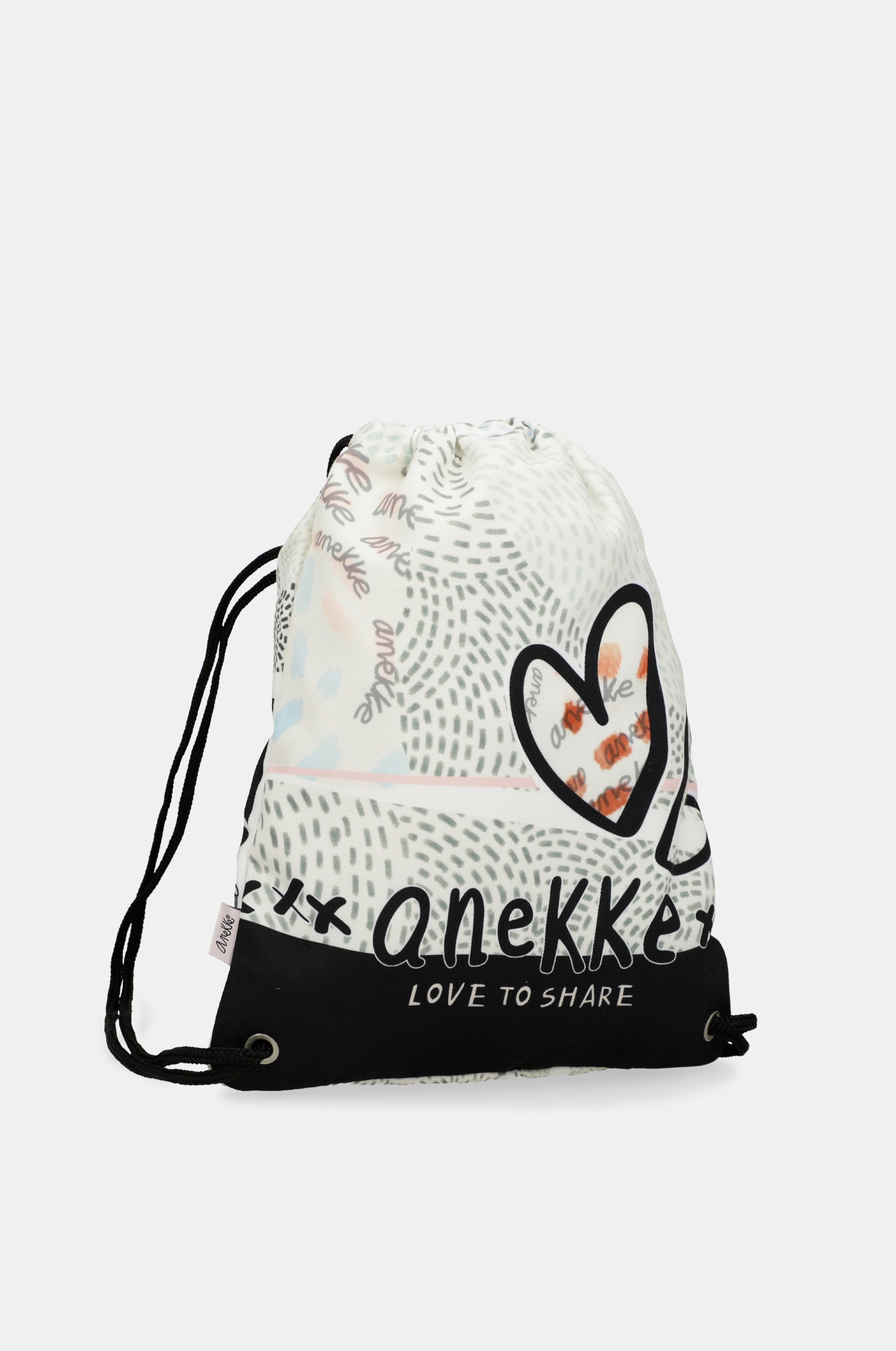 Rucksack aus Stoff im Sixties-Stil mit Kordelzug