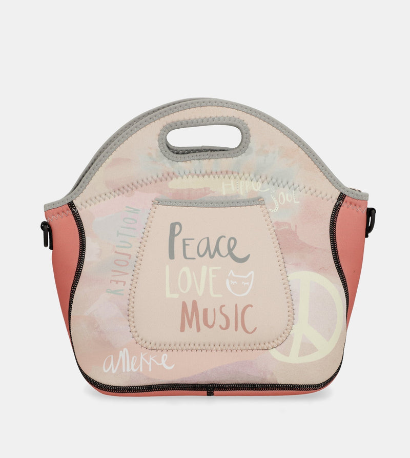 Peace & Love Neopren Lunchtasche