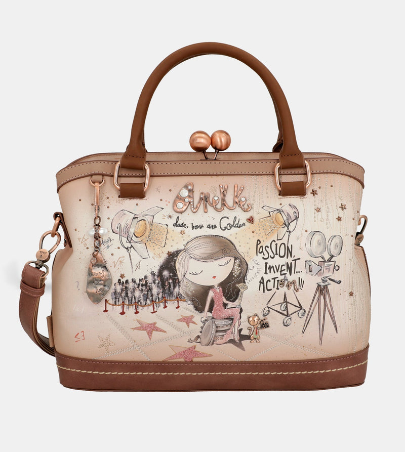 Hollywood Tasche mit Kussverschluss