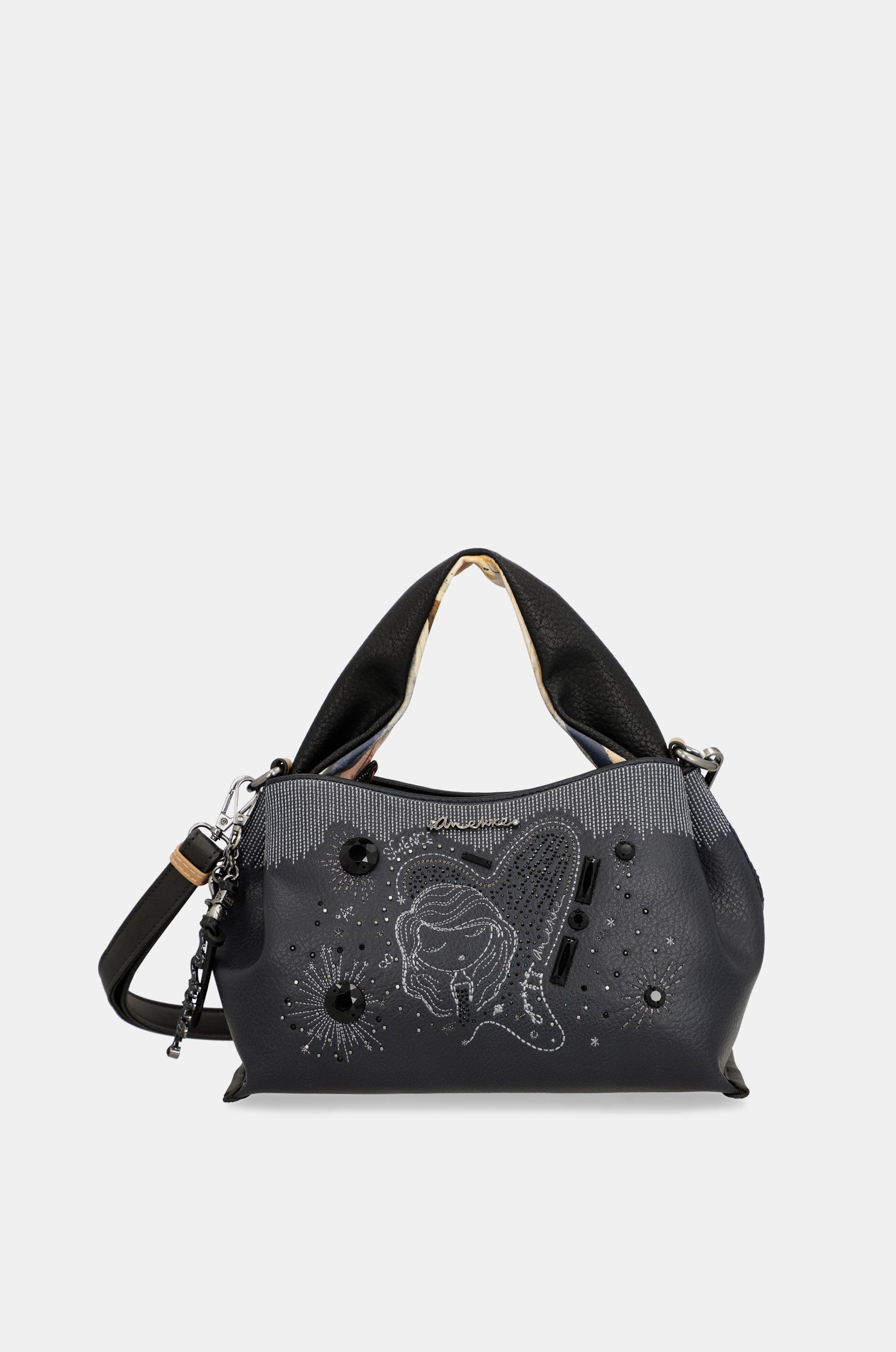 Studio – Marineblaue Tasche mit 2 Griffen