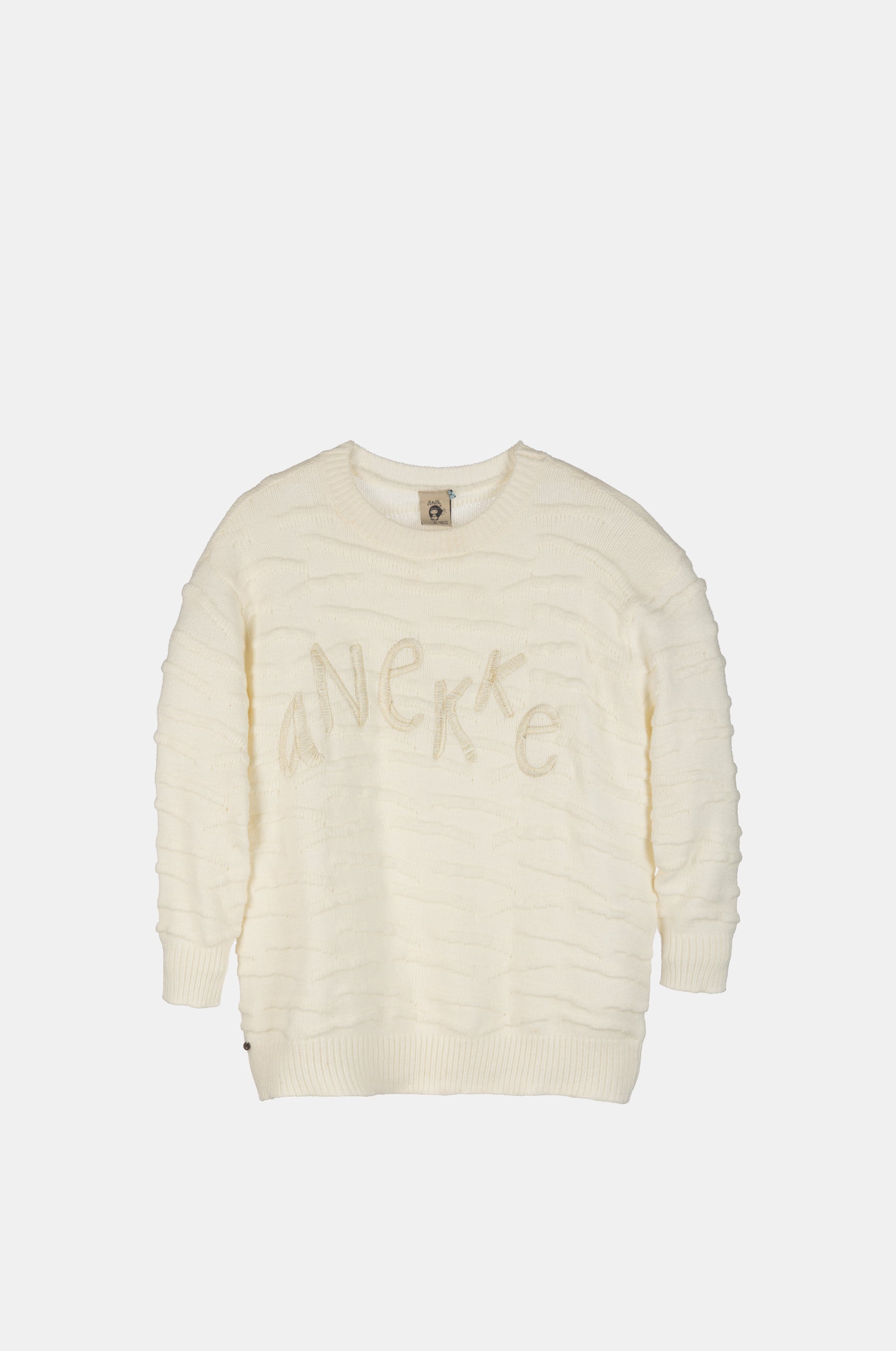 Ecrufarbener Strickpullover