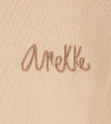 Beige Strickjacke