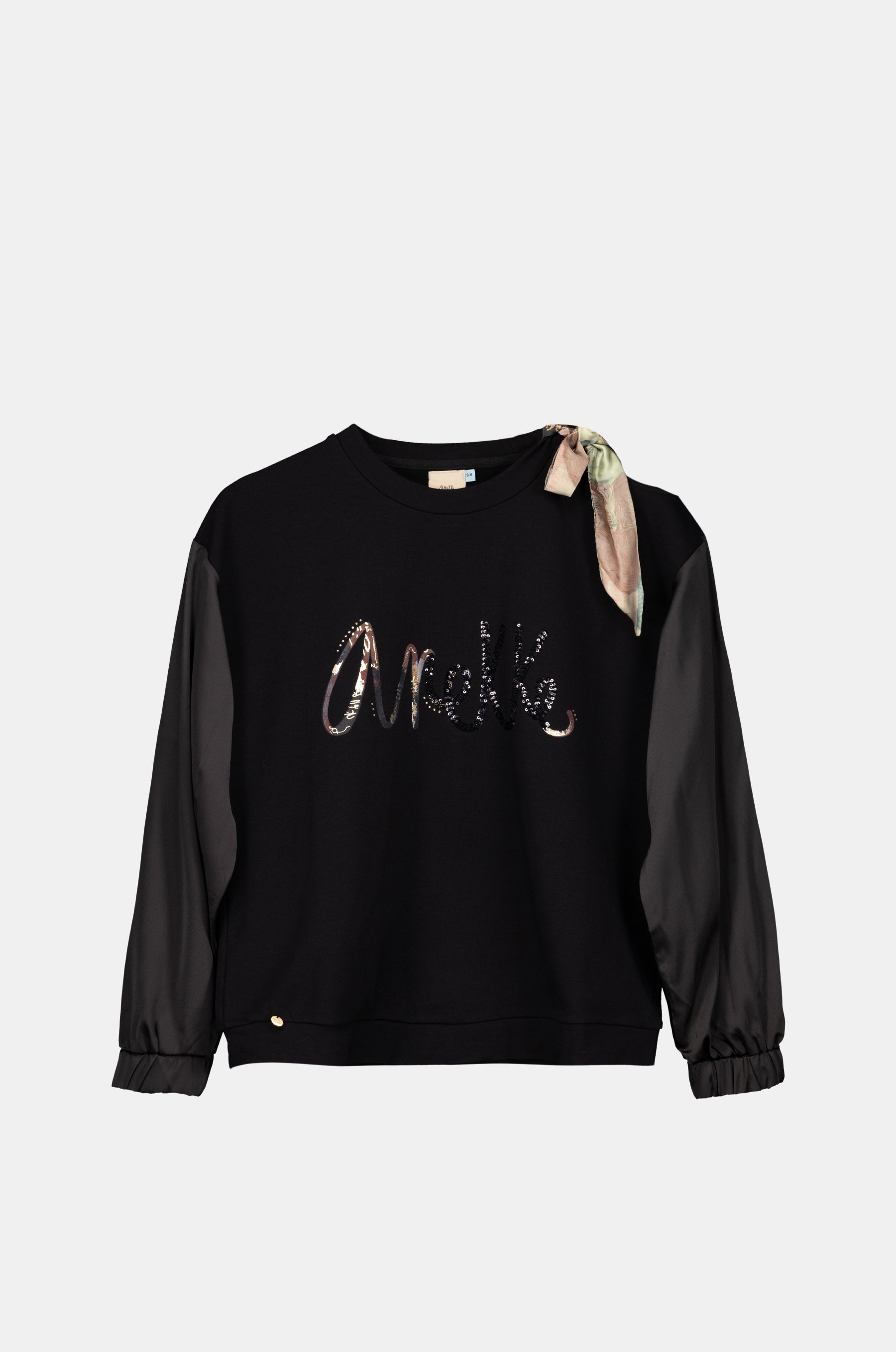 Schwarzes Sweatshirt mit Cut-outs