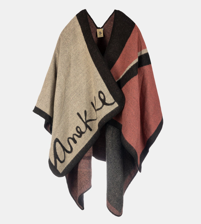 Leichter Poncho mit Print