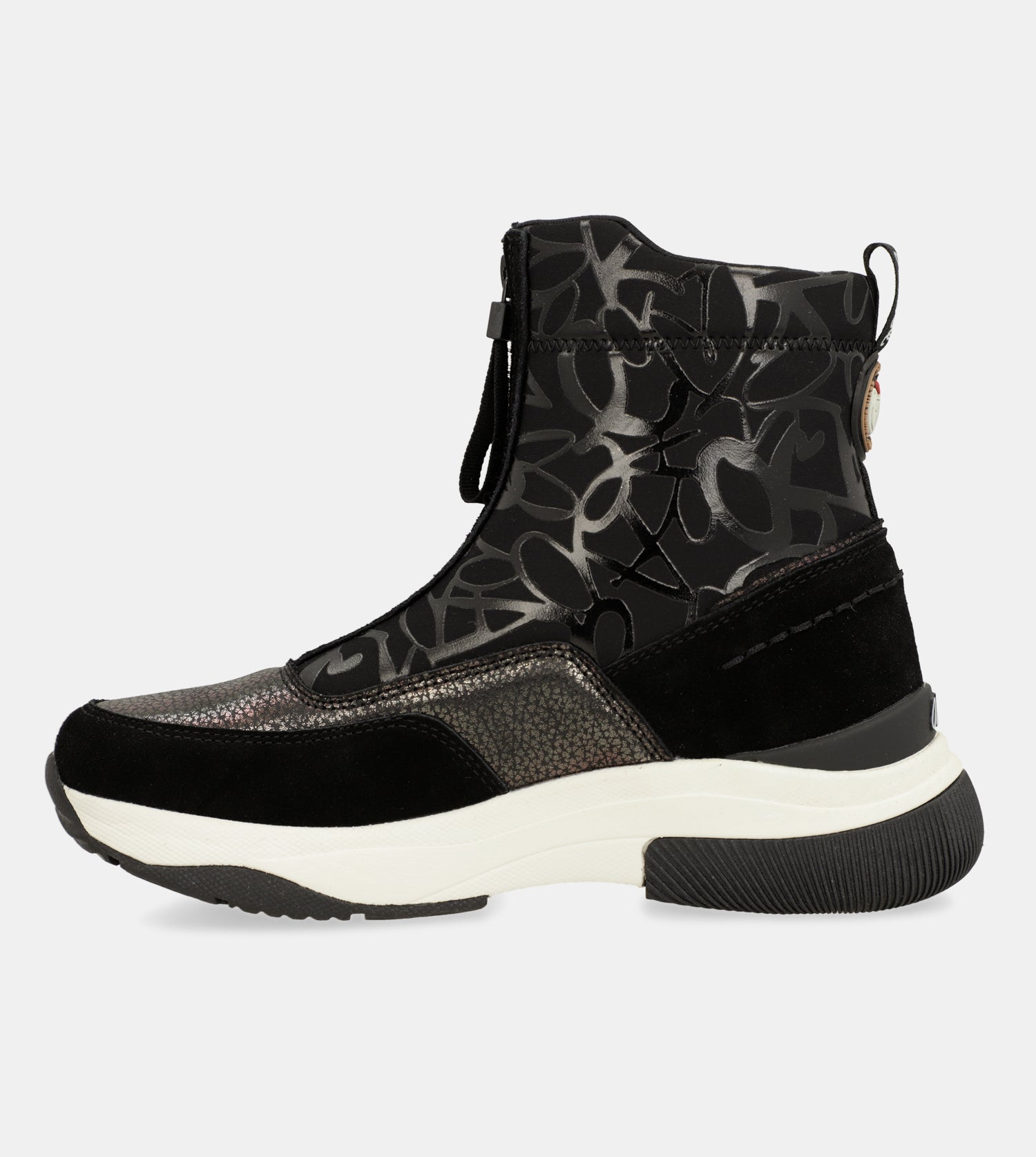 Elegante schwarze sportliche Stiefelette