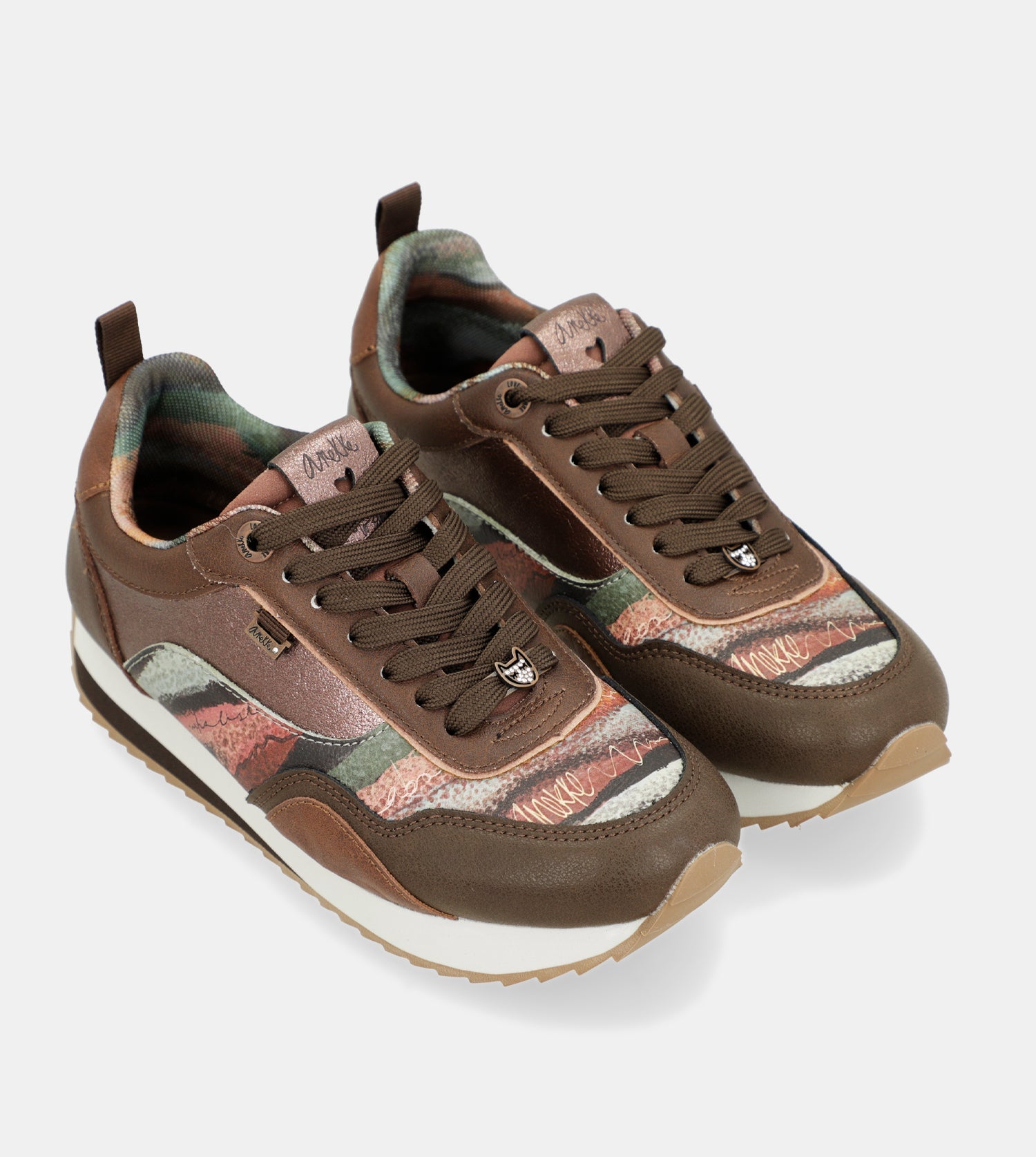 Sneaker mit Reise-Print