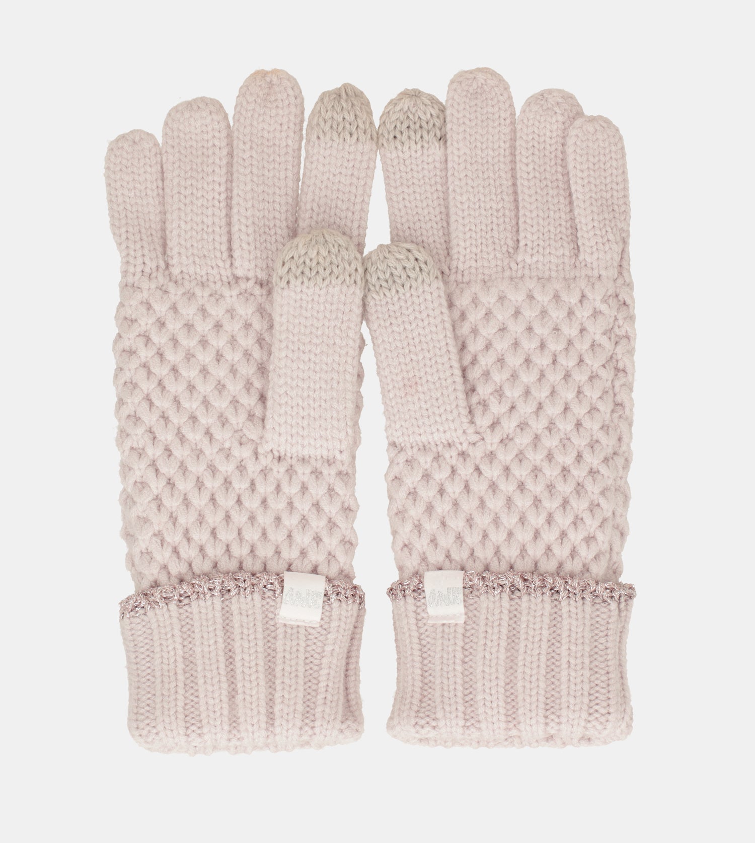 Rosa Strickhandschuhe