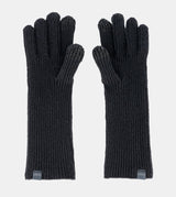 Schwarze Strickhandschuhe