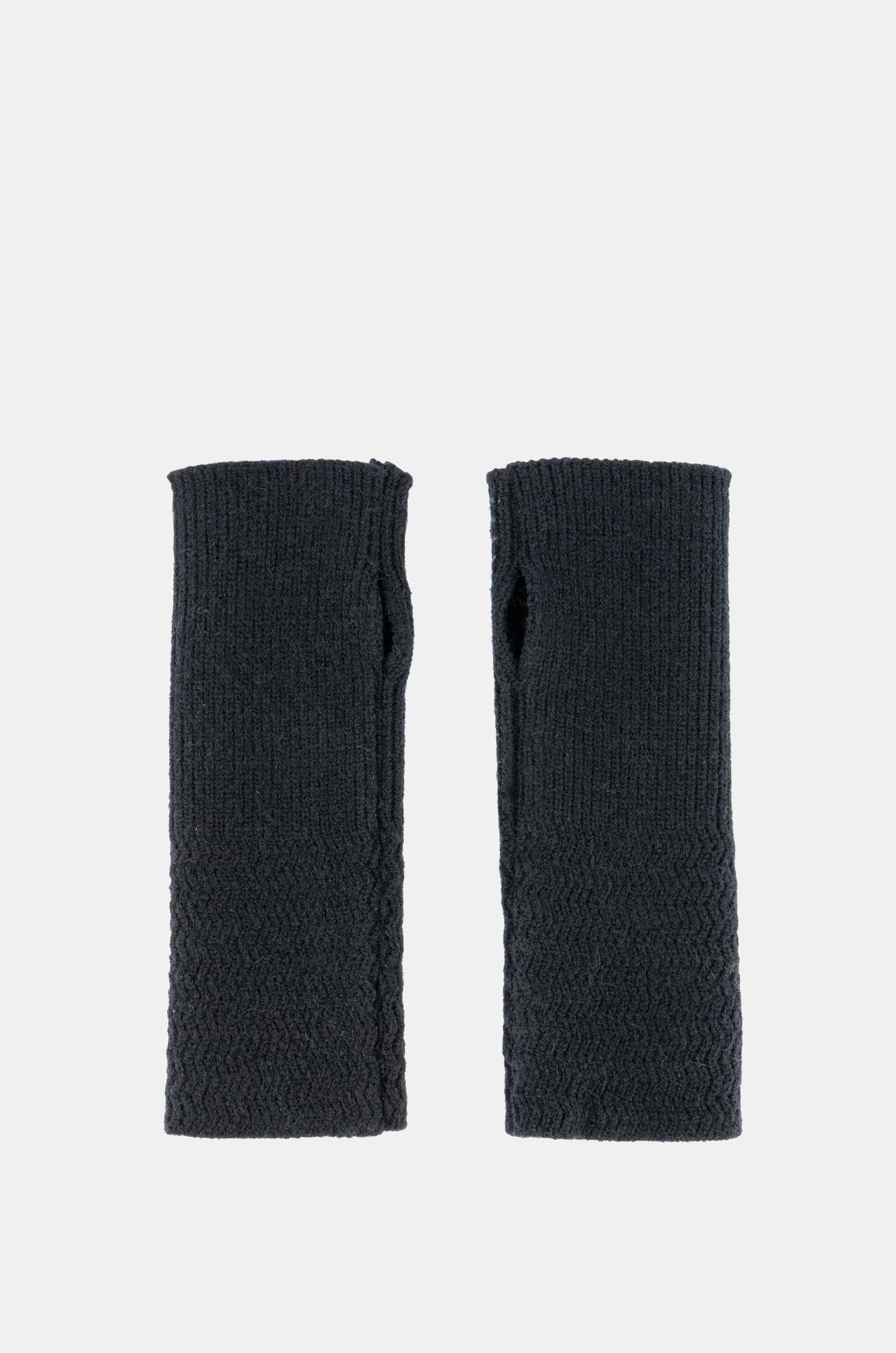 Schwarze Strickhandschuhe