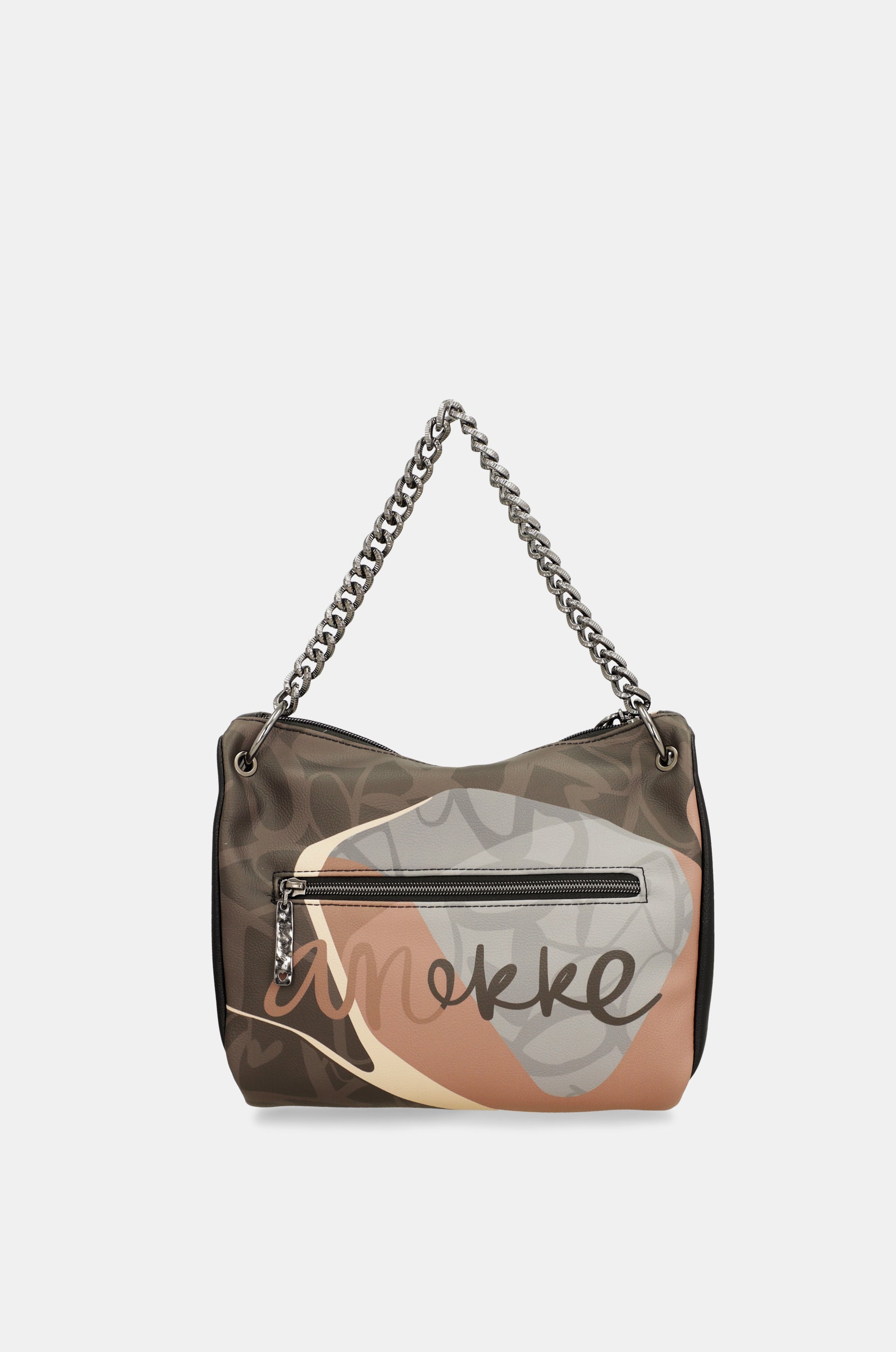 Umhängetasche mit Heartbeat und Metallgriff