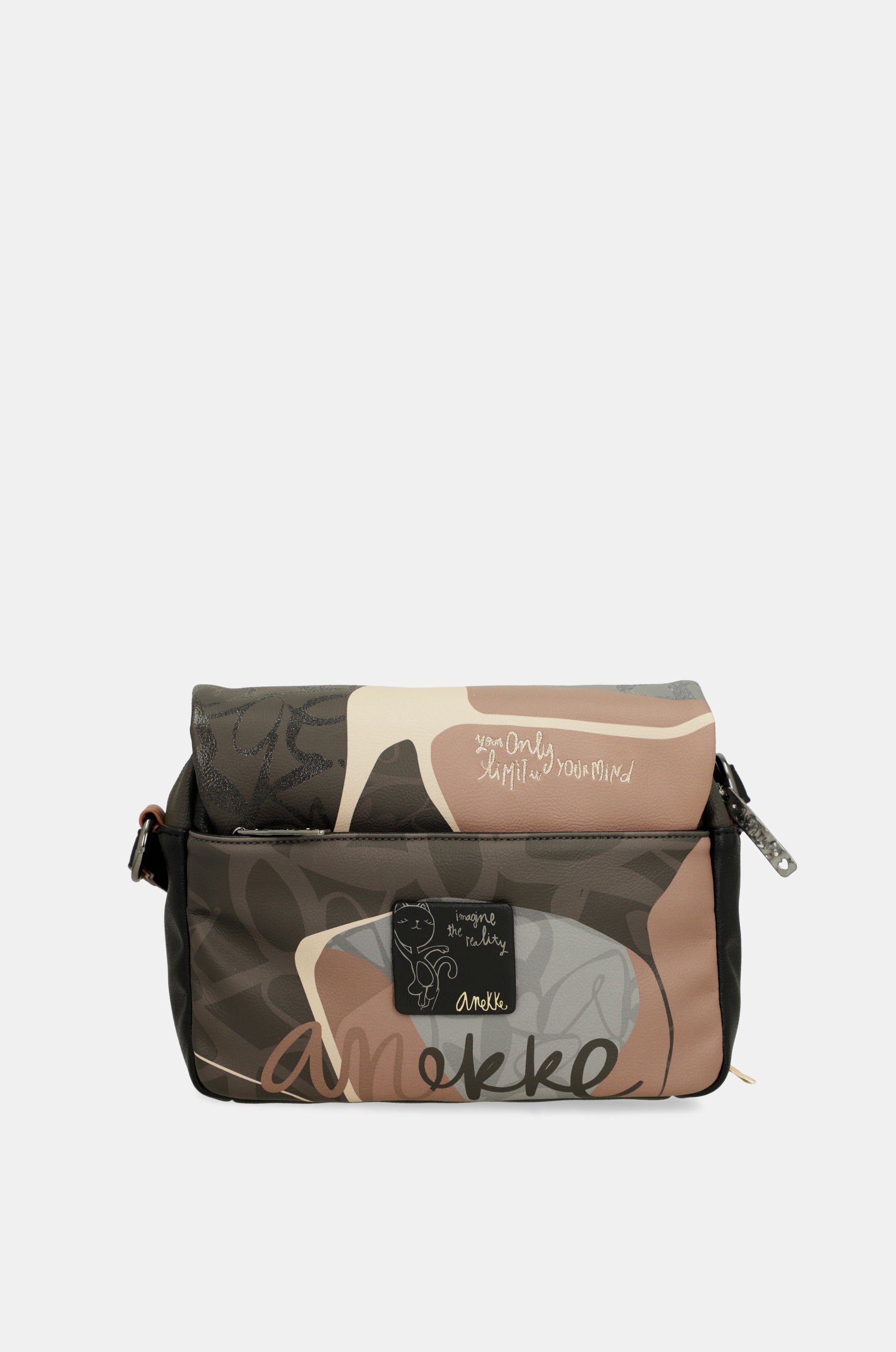 Umhängetasche mit Heartbeat und Überschlag