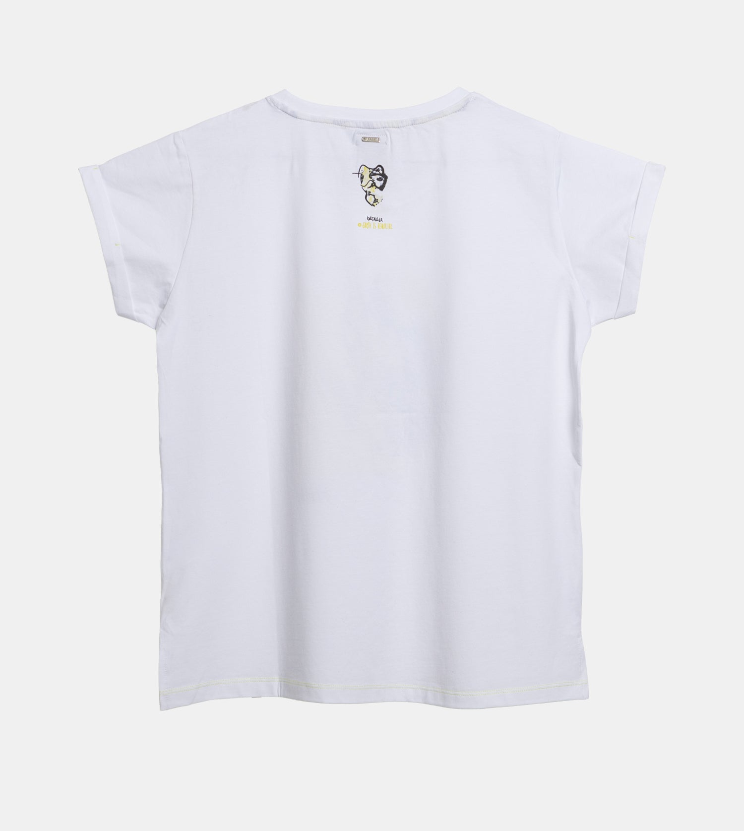 Weiß-goldenes Kurzarm-T-Shirt Anekke