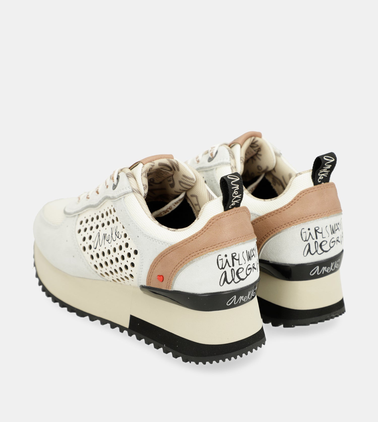 Graue Plattform-Sneakers