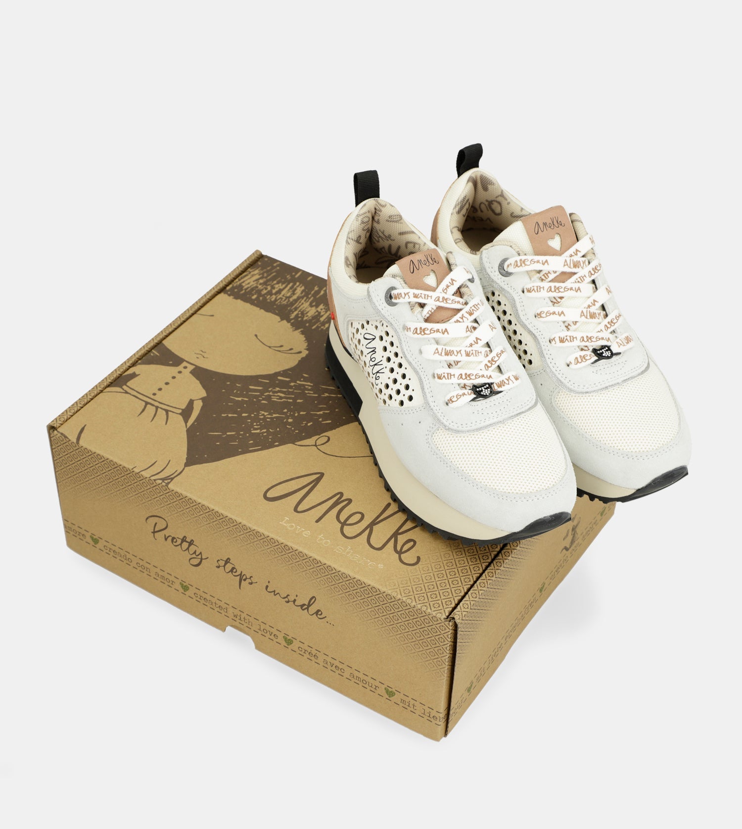 Graue Plattform-Sneakers