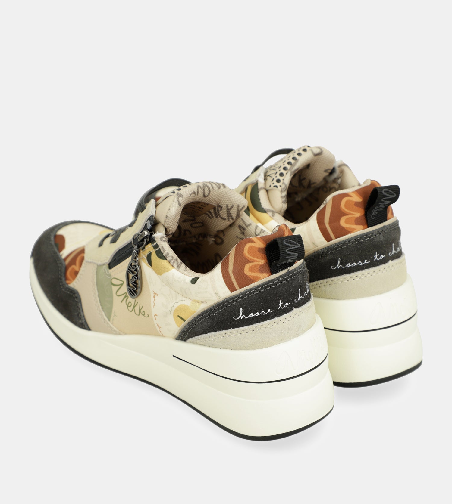 Mehrfarbige Keil-Sneakers