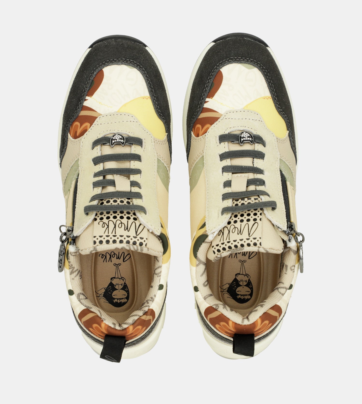 Mehrfarbige Keil-Sneakers