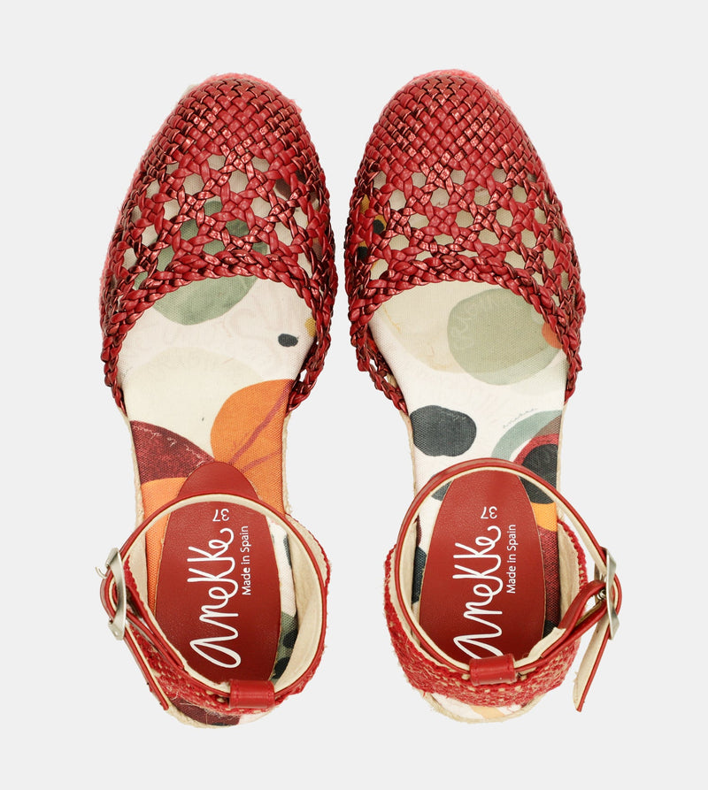 Rote Keilsandalen Alma