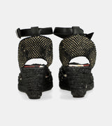 Schwarze Keilsandalen Alma