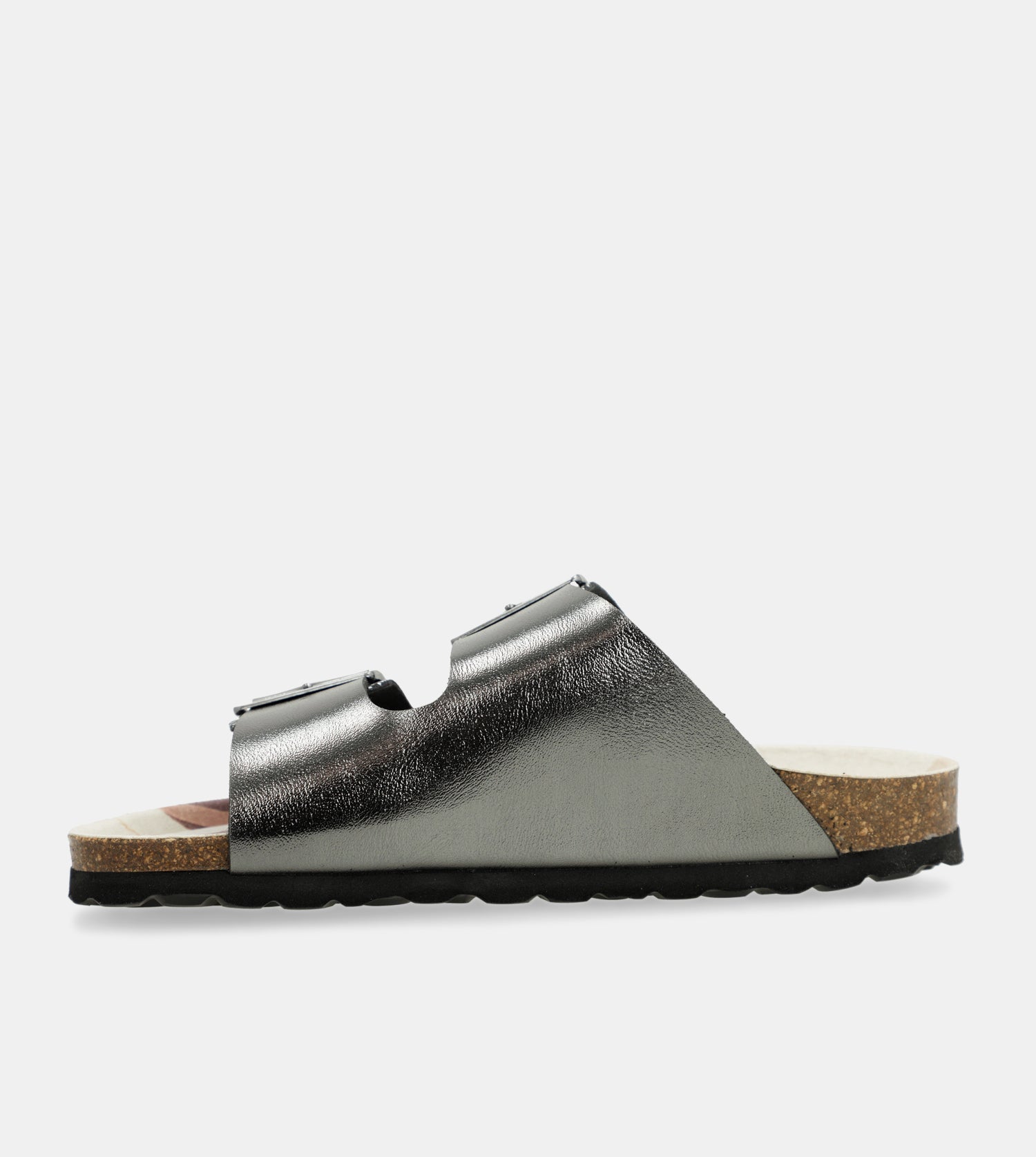 Schwarze Bio-Sandalen mit Punkten