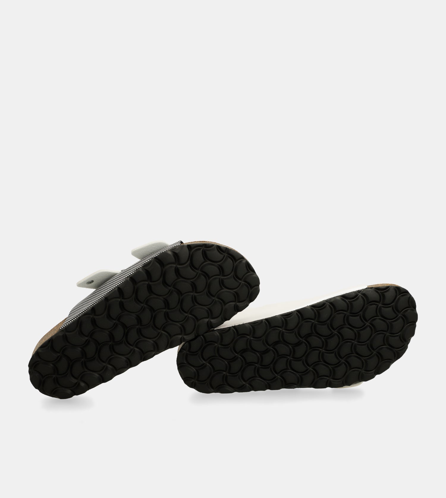 Weiße Bio-Sandalen mit Punkten