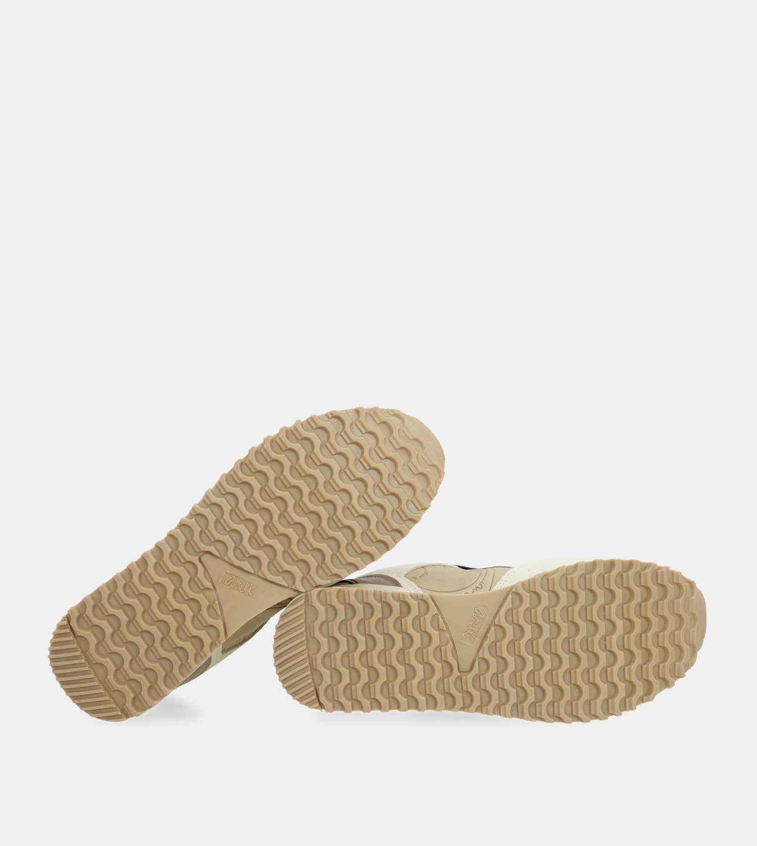 Beige Plattform-Sneakers