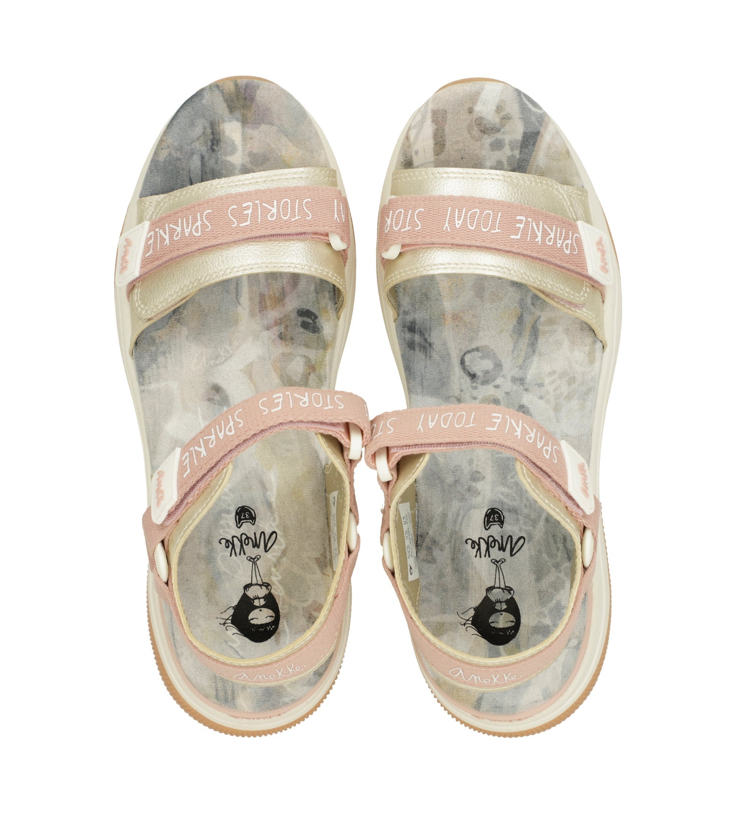 Pinkfarbene Sportsandalen