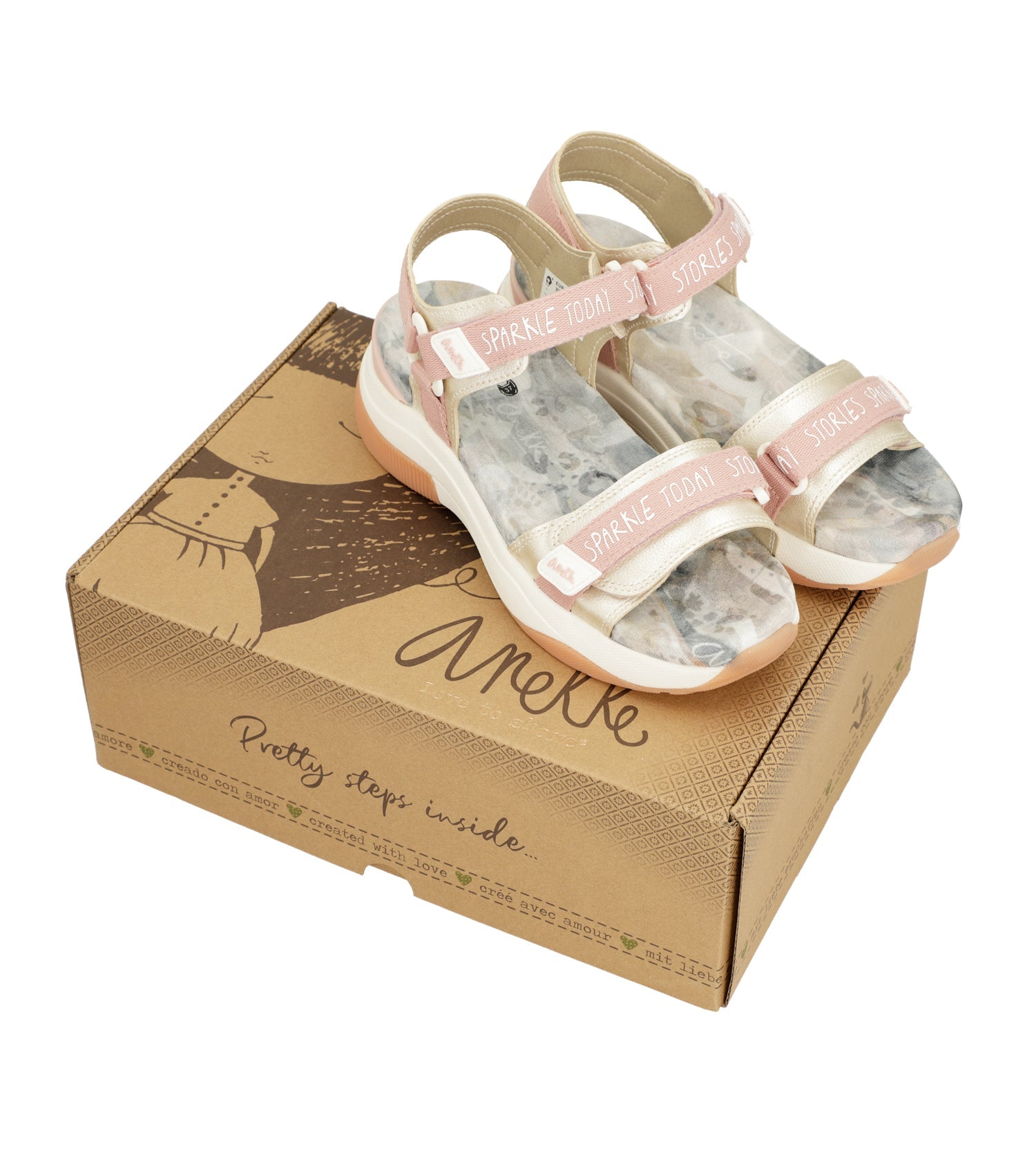 Pinkfarbene Sportsandalen