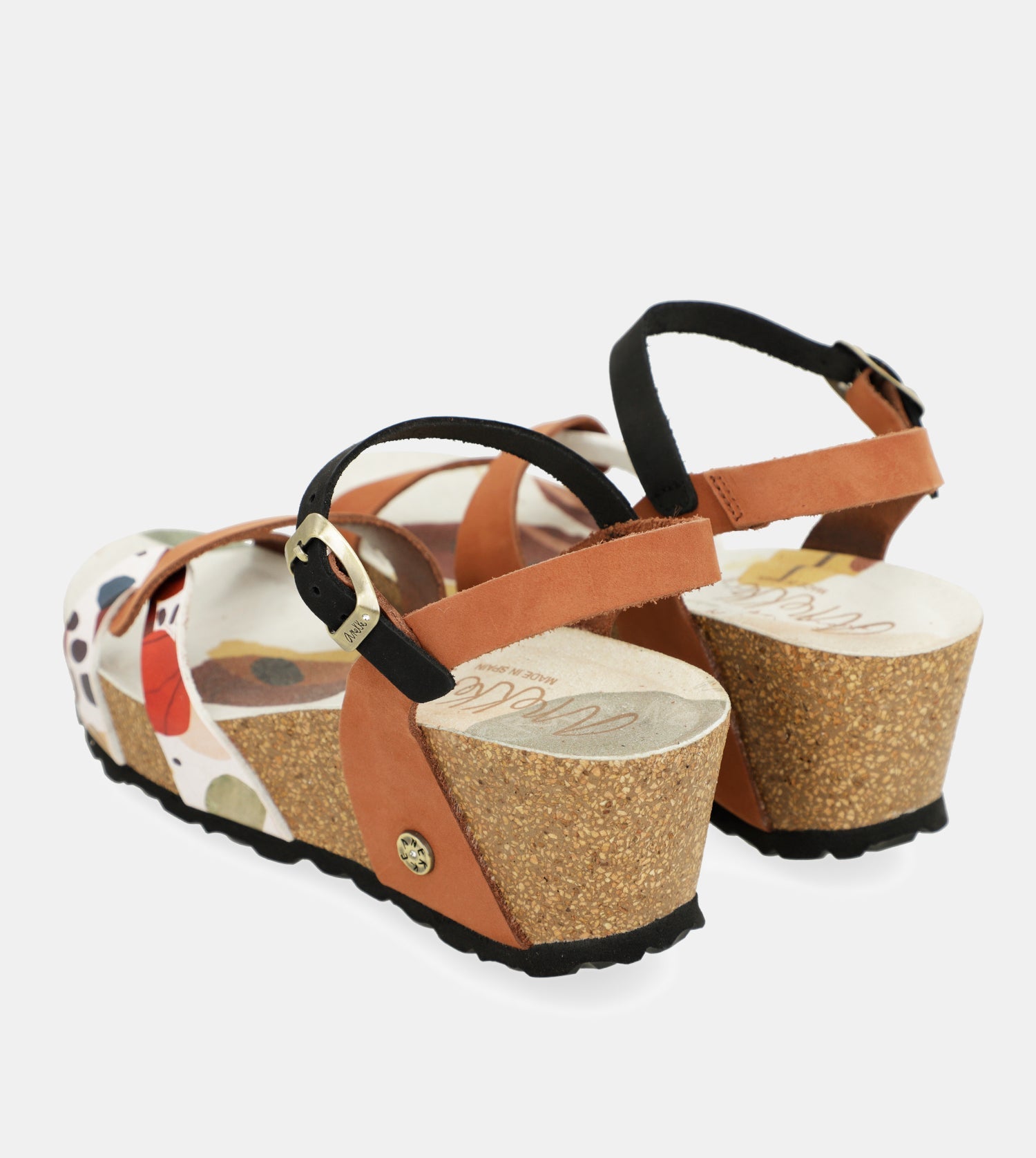 Keilsandalen bio mit Lederriemen