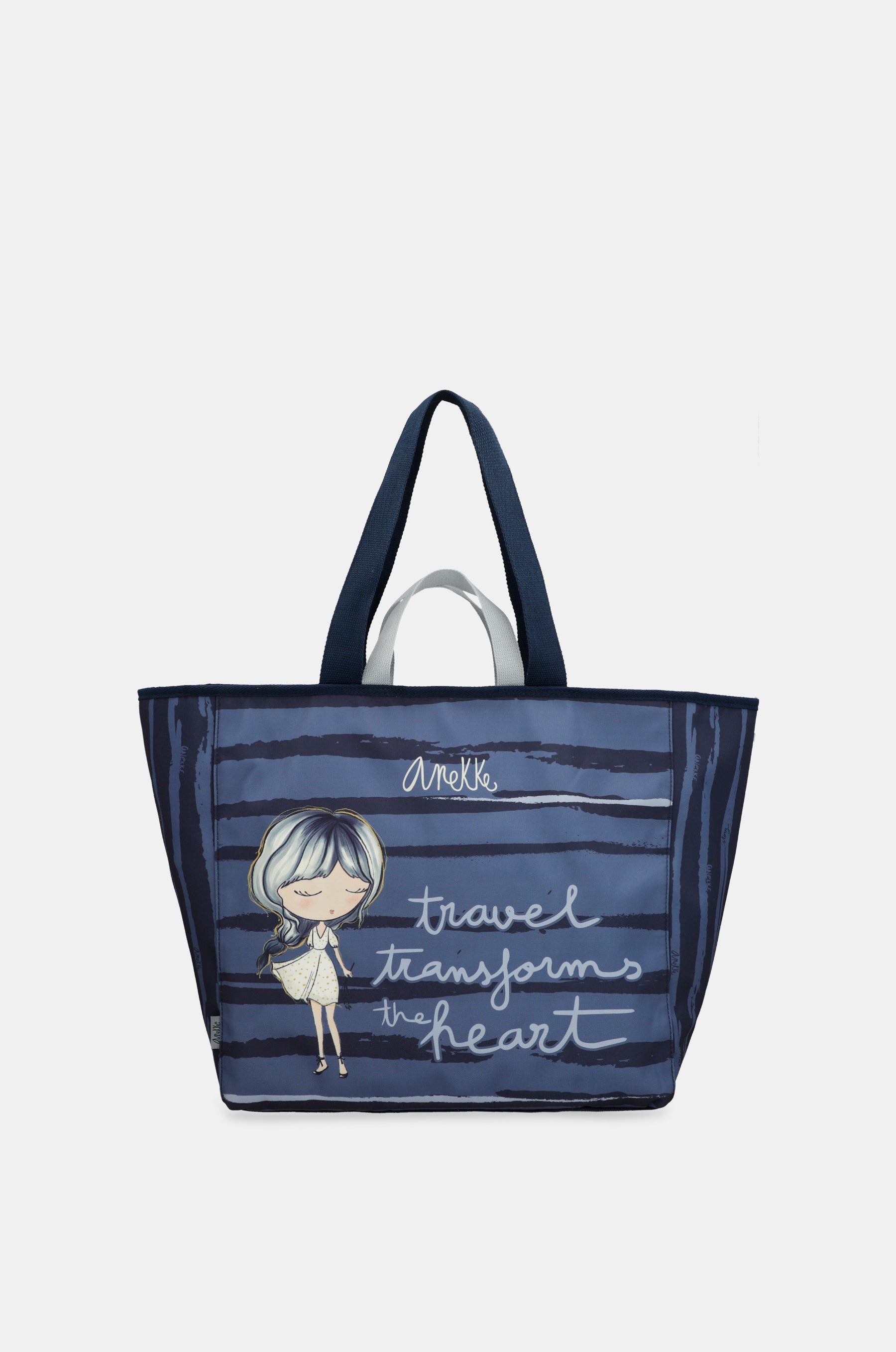 Große blaue Strandtasche