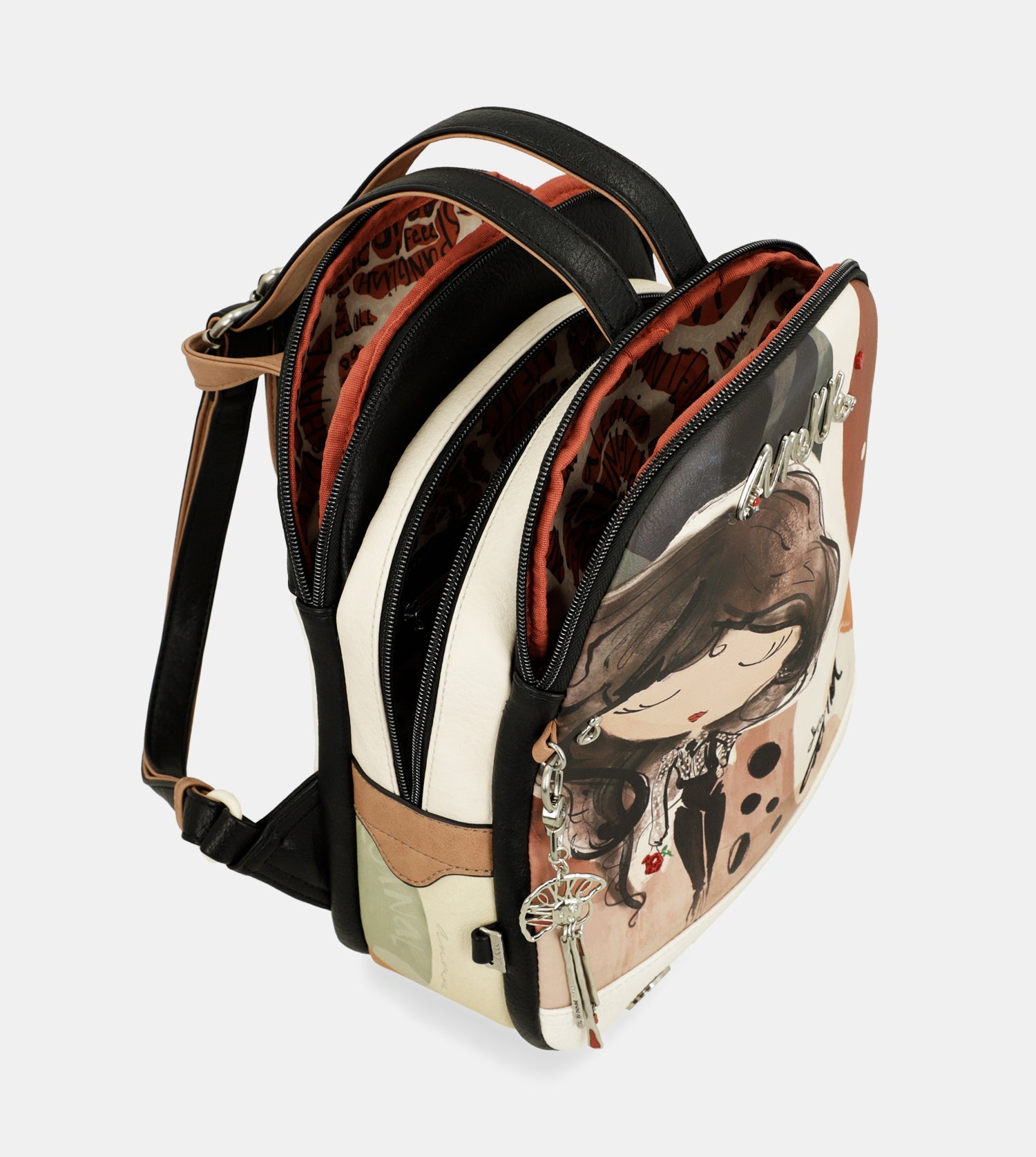 Rucksack Alma mit drei Fächern