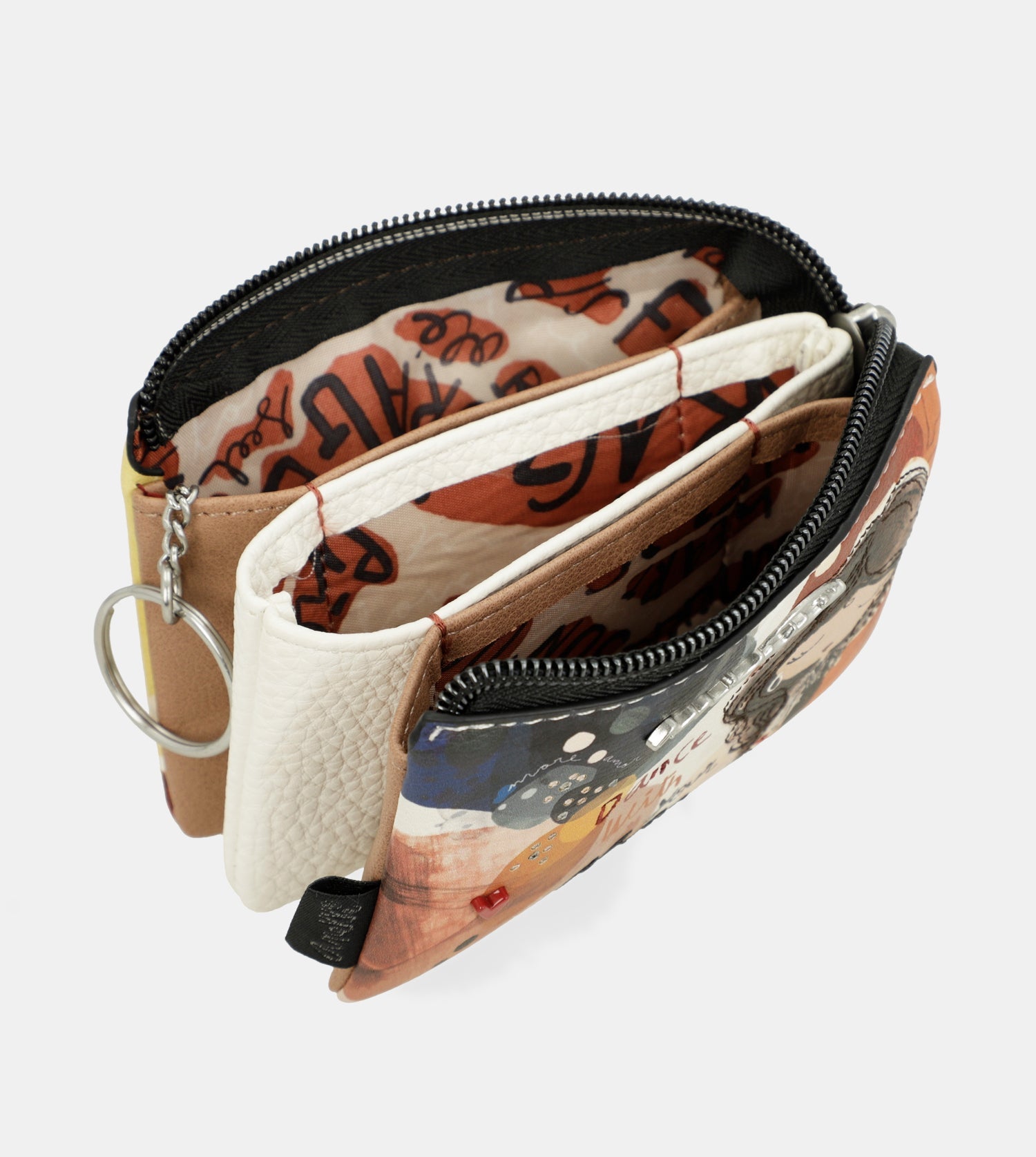 Münztasche Alma mit drei Fächern