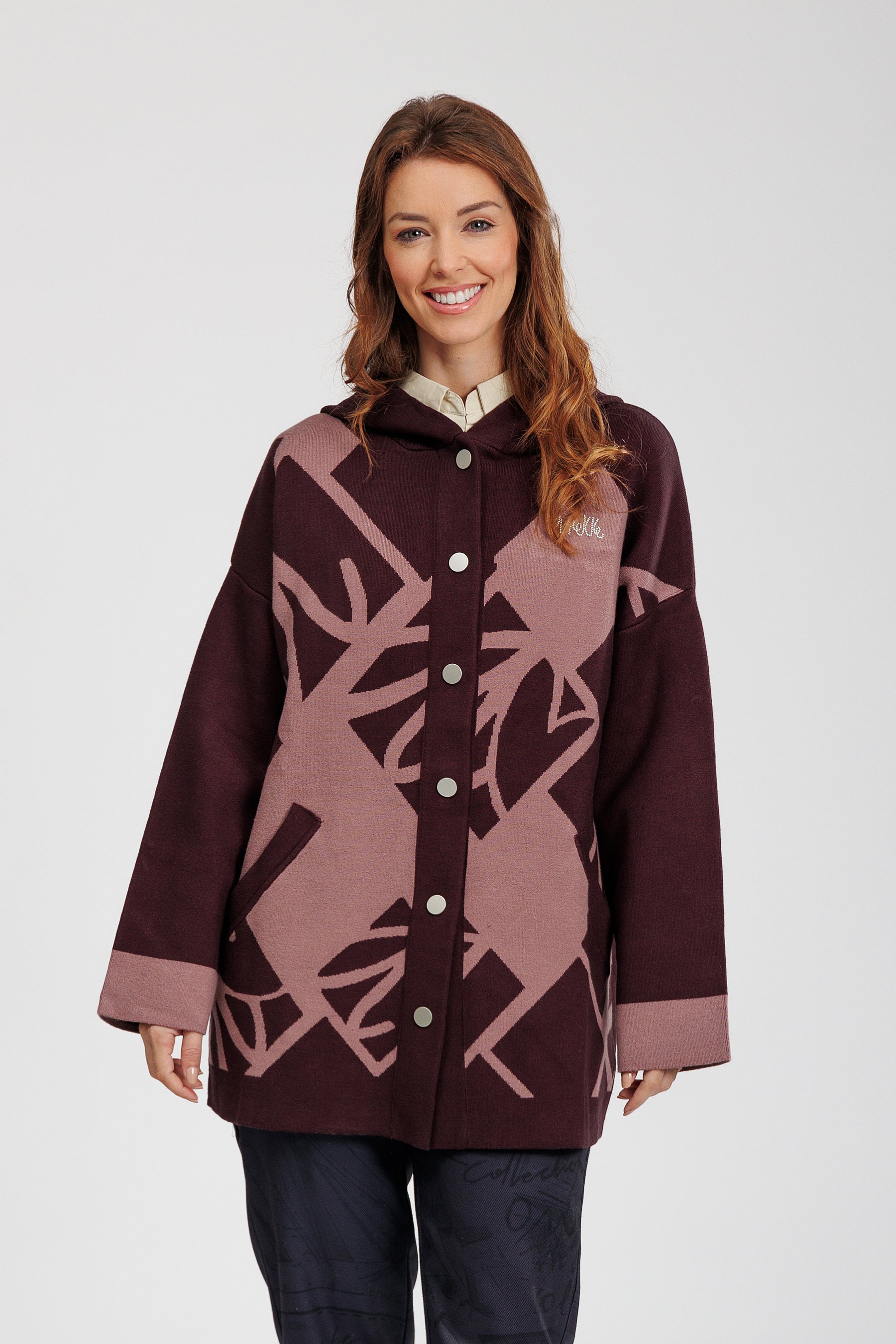 Cardigan violett