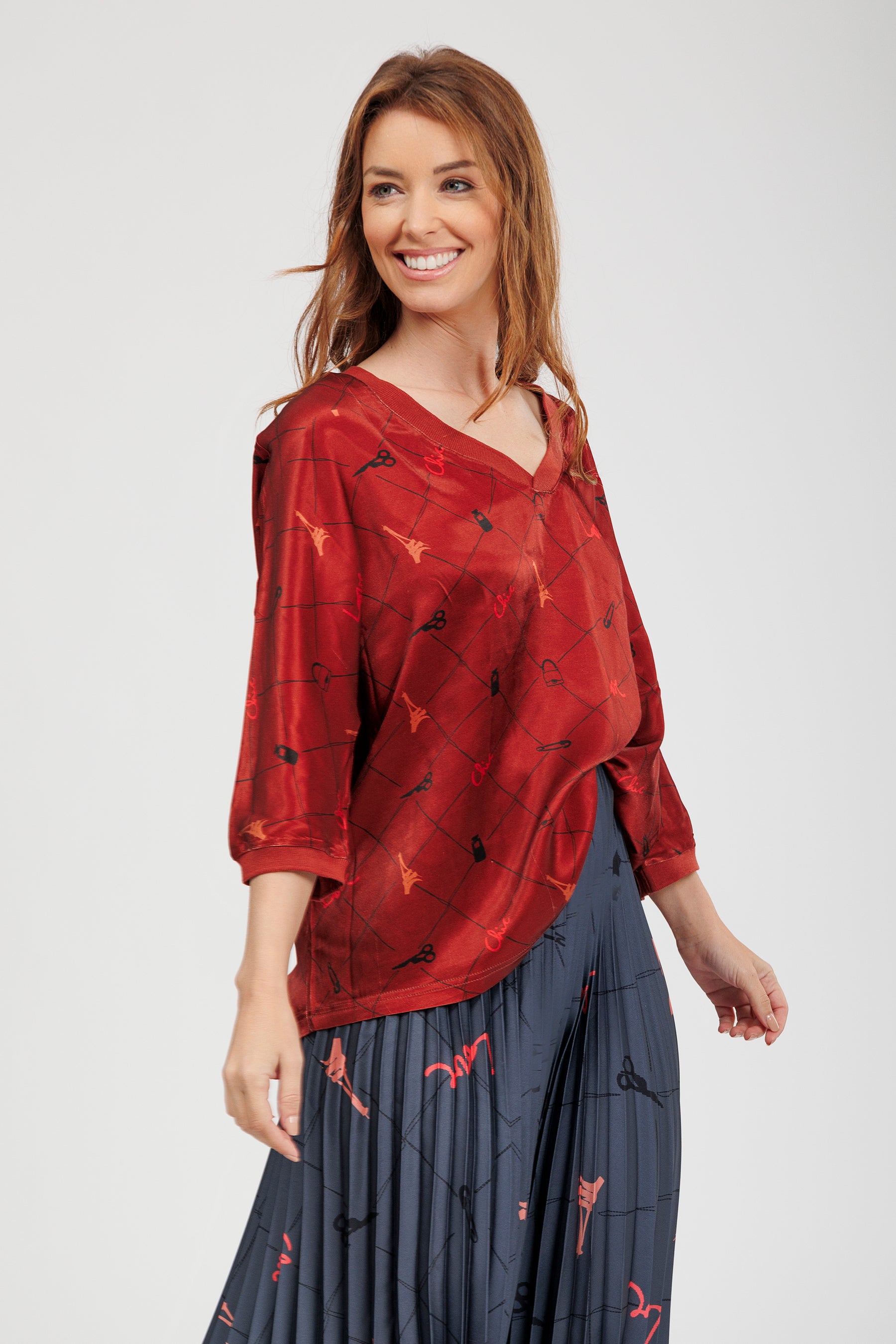 Kurzarm-T-Shirt terracotta