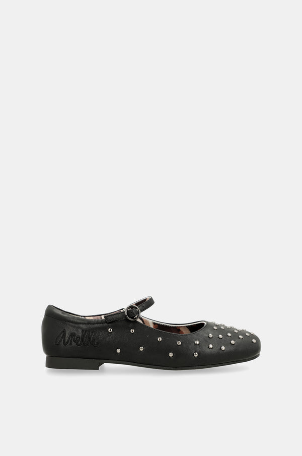 Ballerinas mit Nieten schwarz