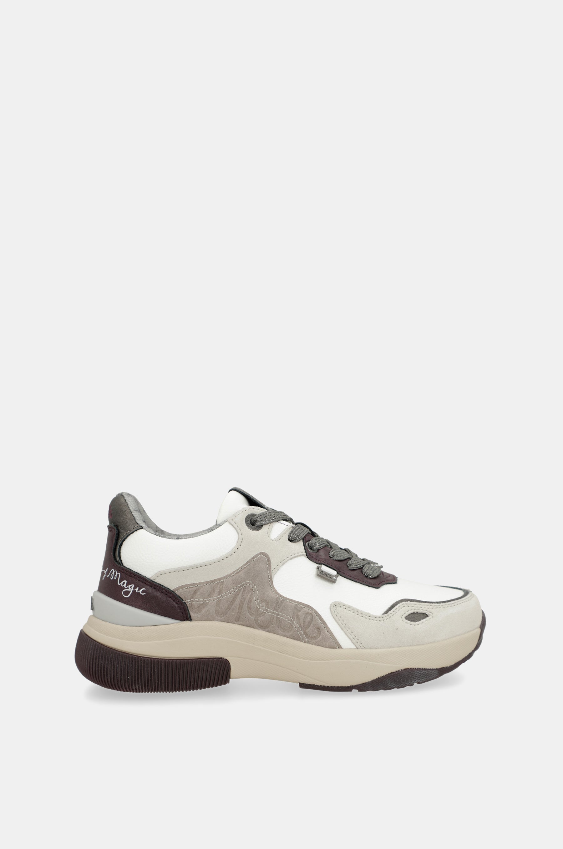 Sneakers weiß und bordeaux
