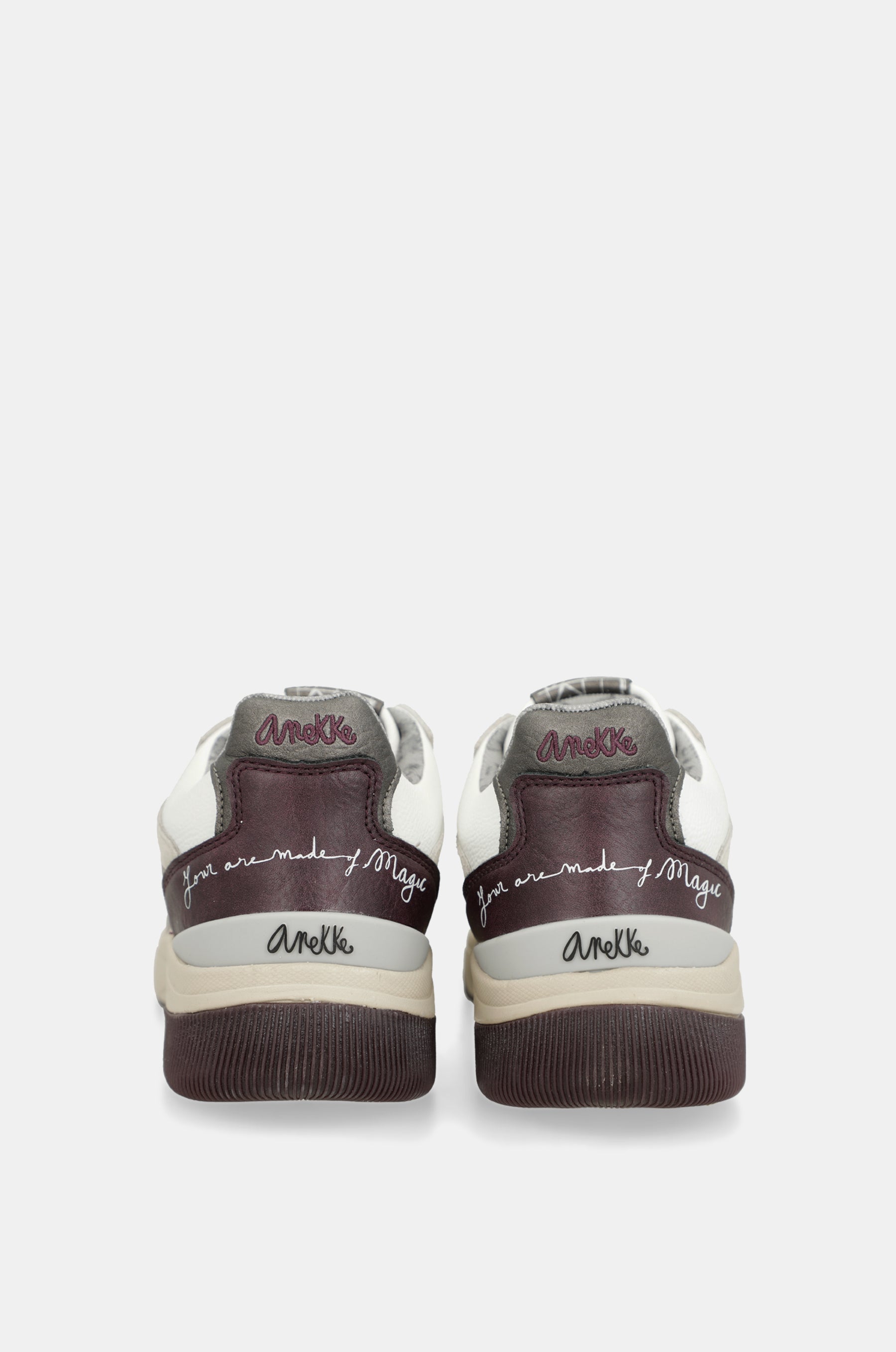 Sneakers weiß und bordeaux