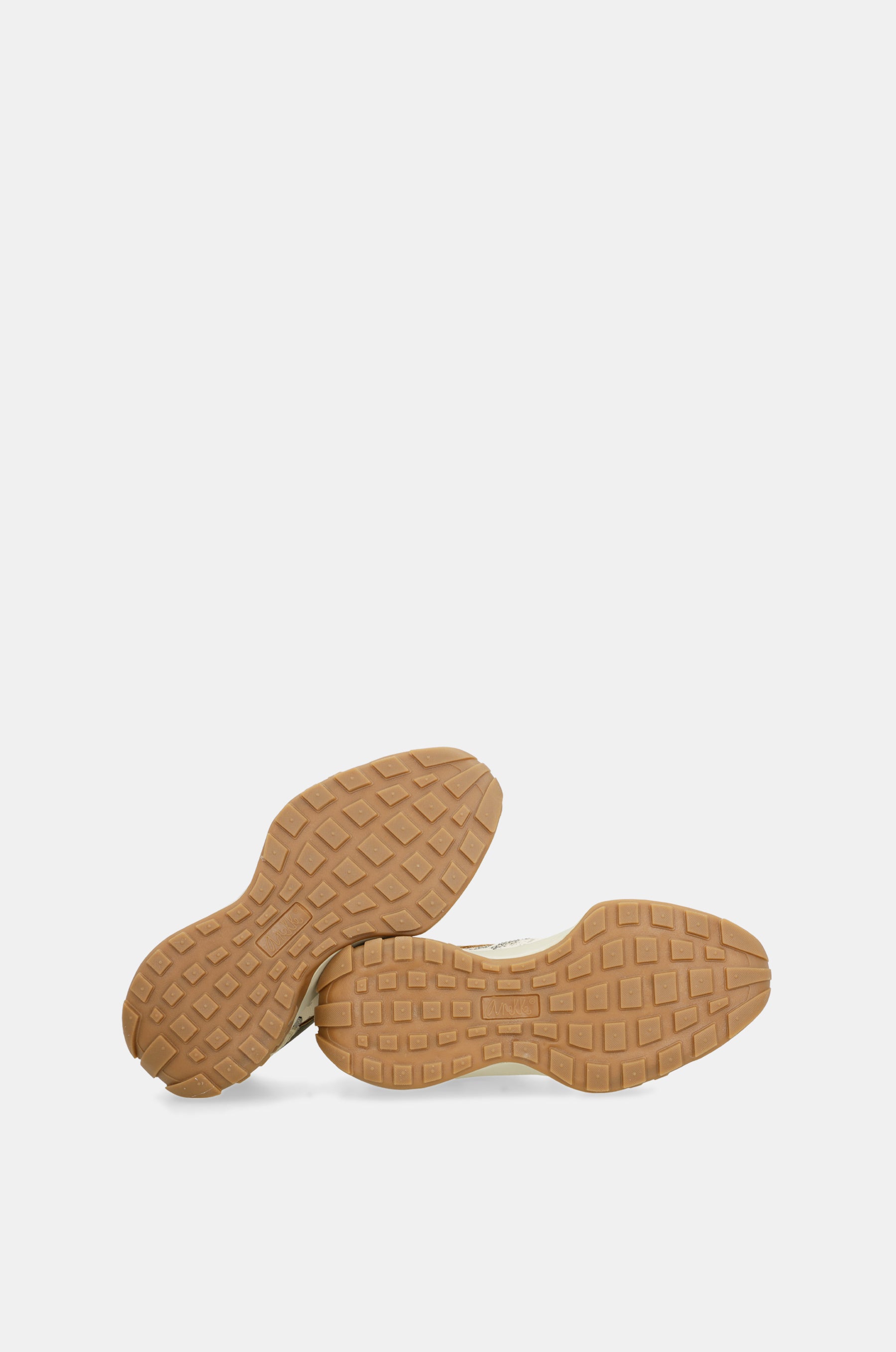 Sneakers beige gemustert