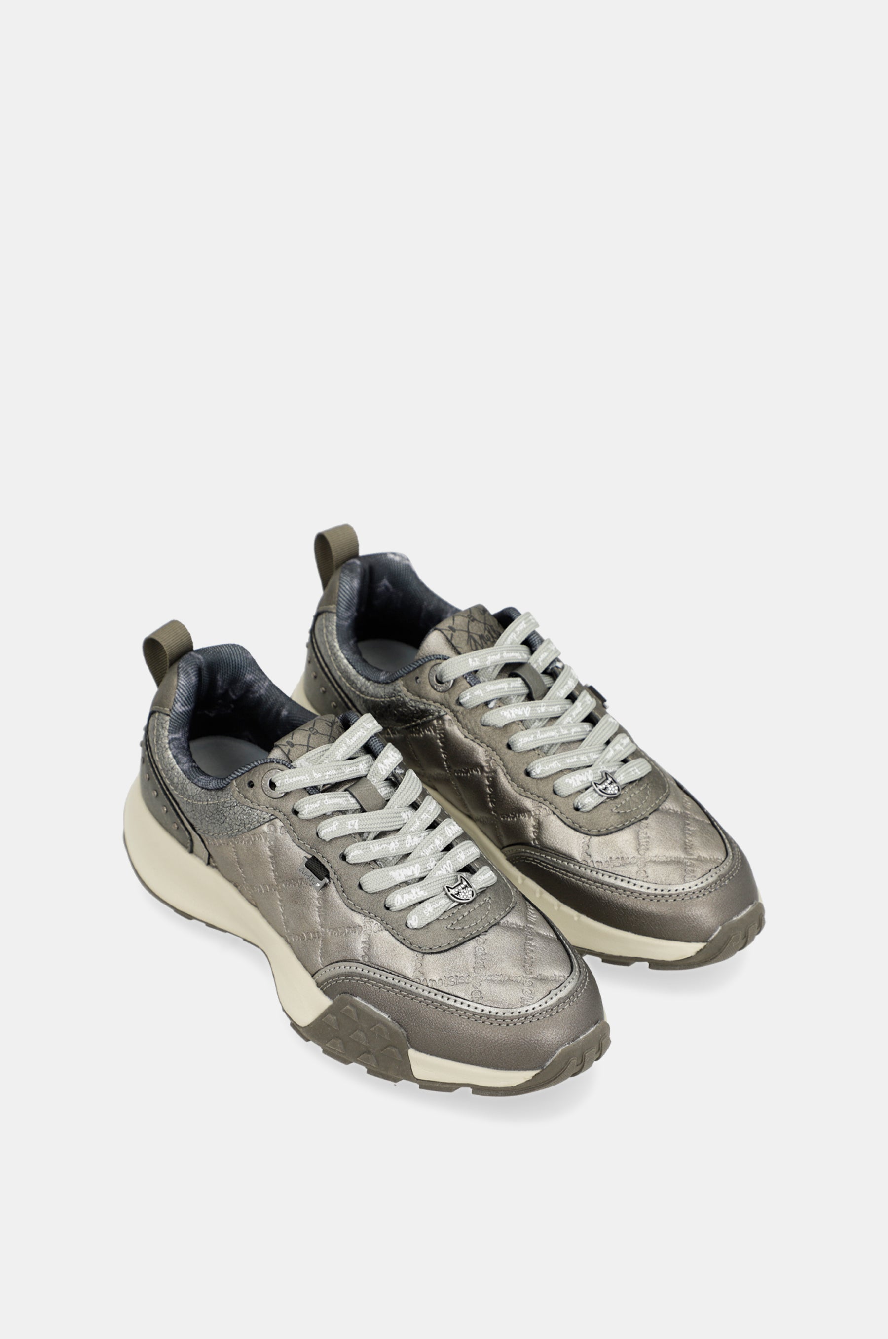 Sneakers taupe metallisch
