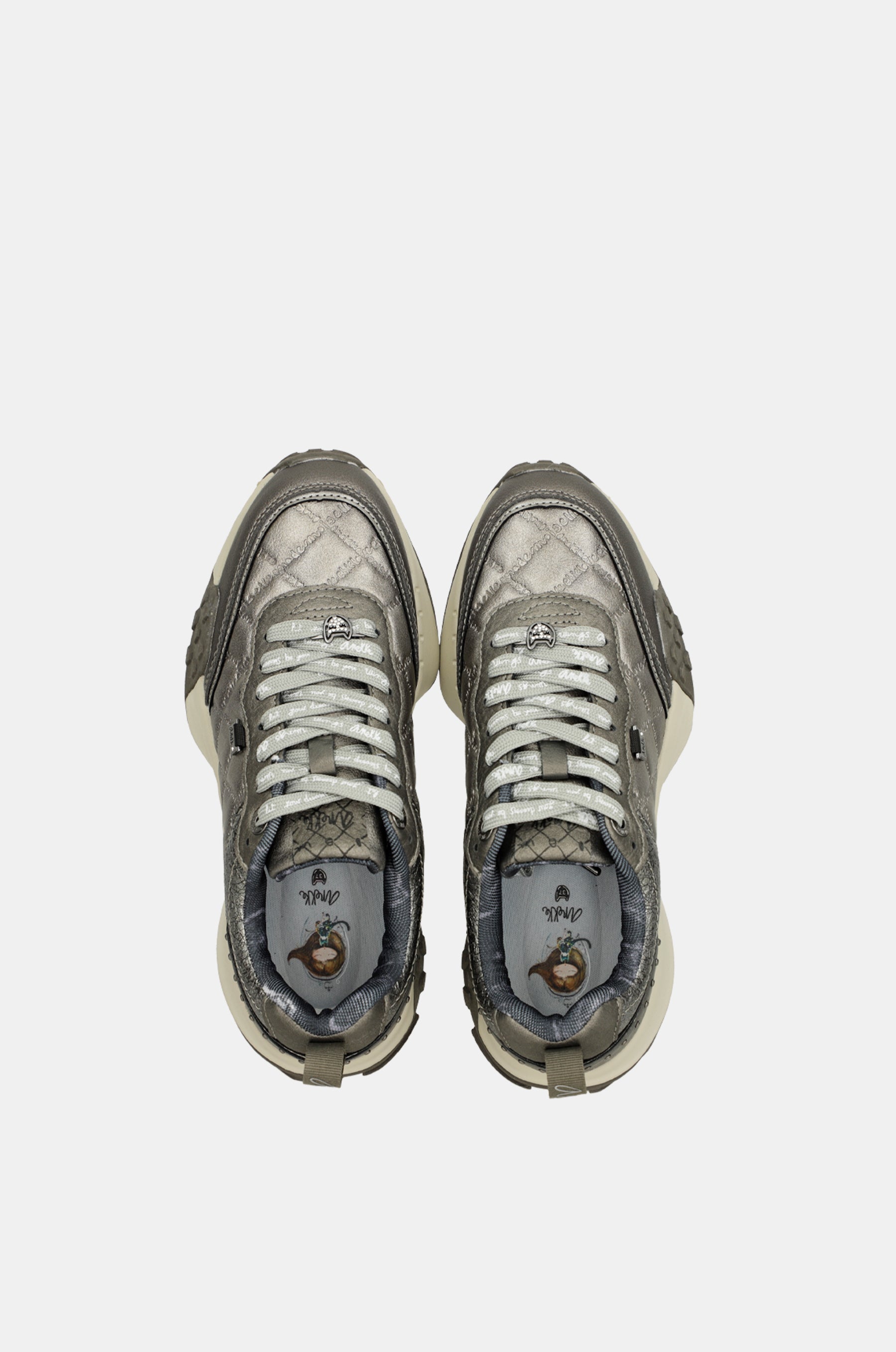 Sneakers taupe metallisch