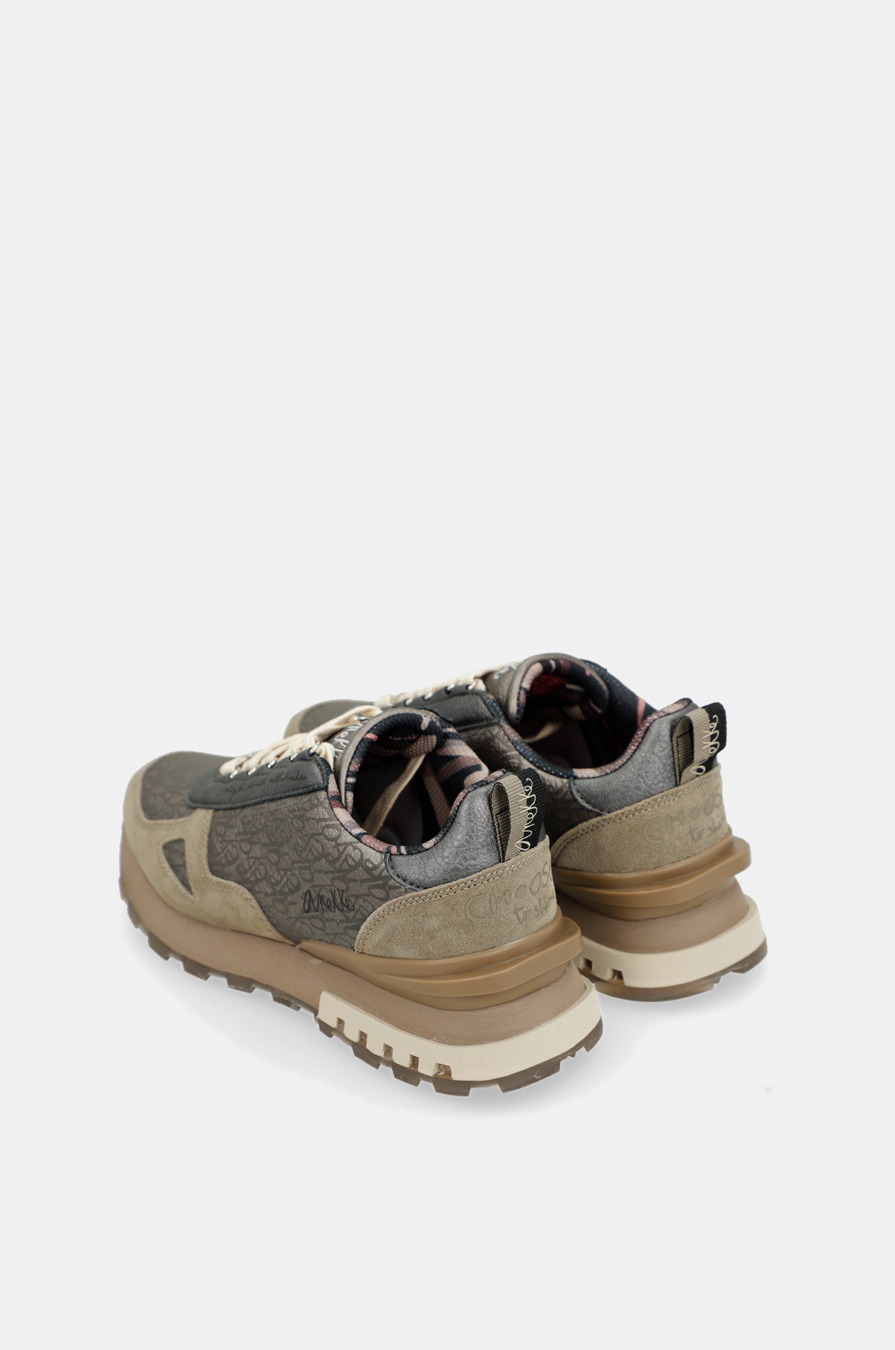 Sneakers beige metallisch