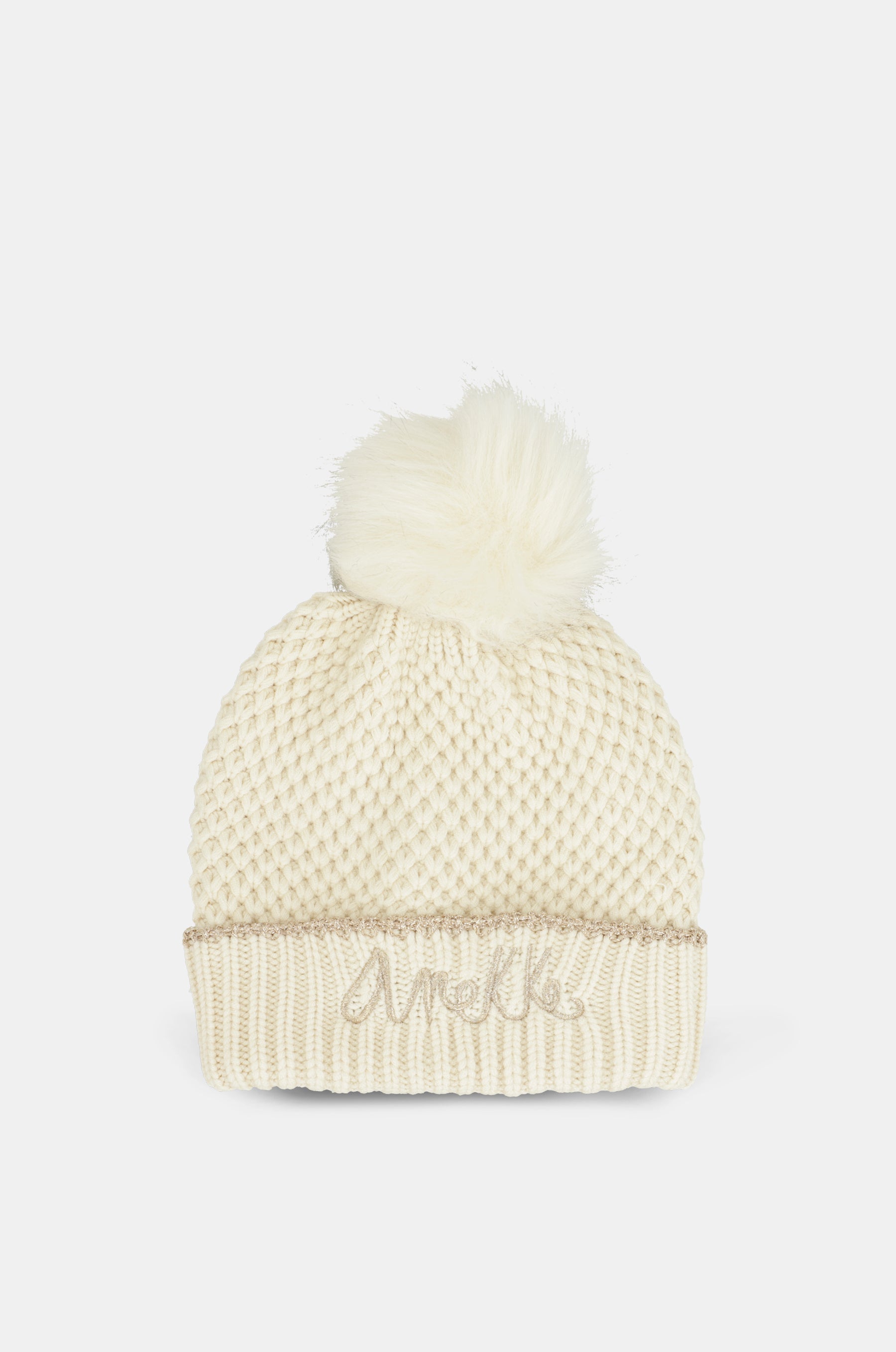 Strickmütze beige