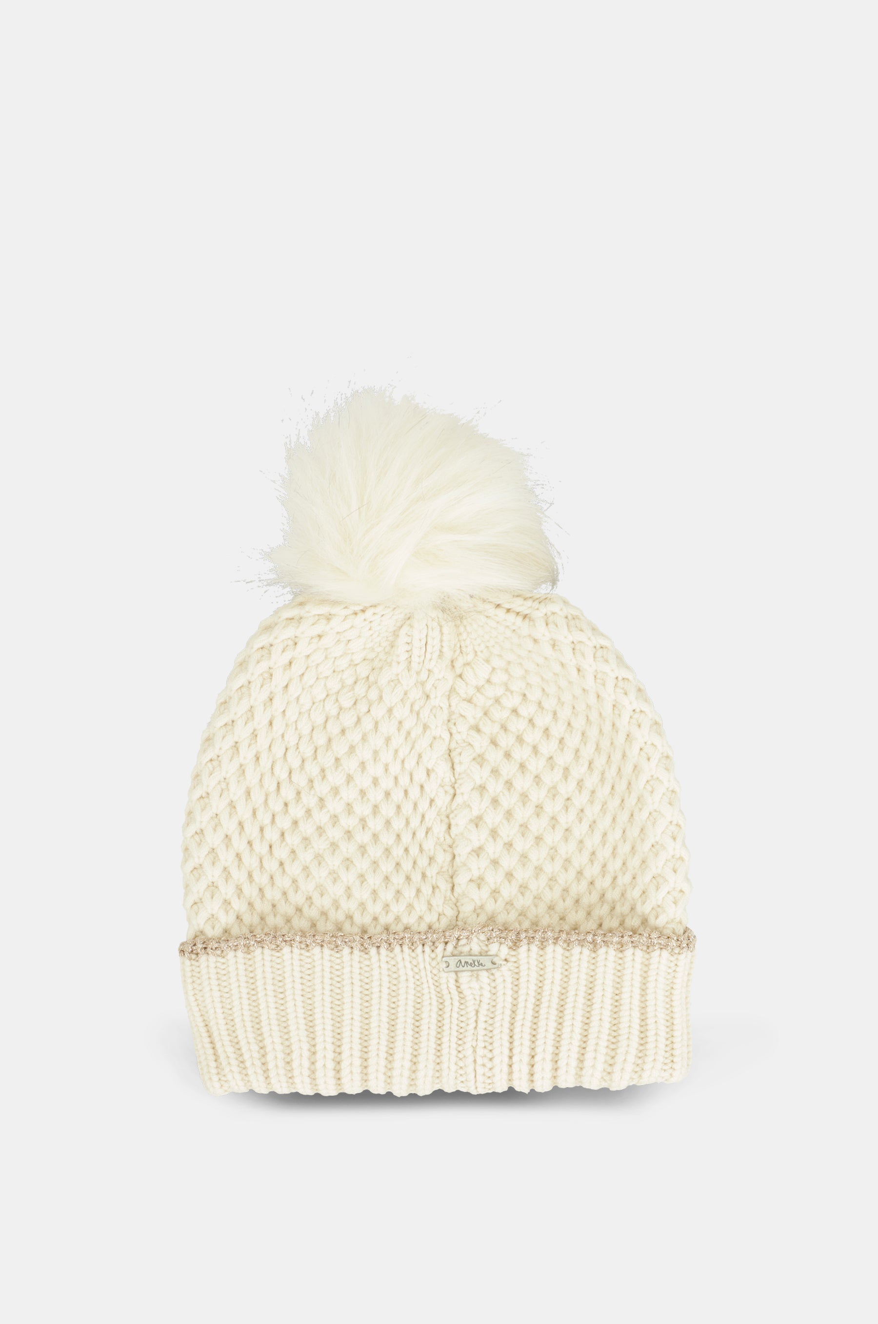 Strickmütze beige