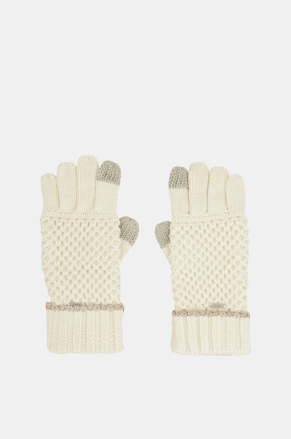 Strickhandschuhe beige