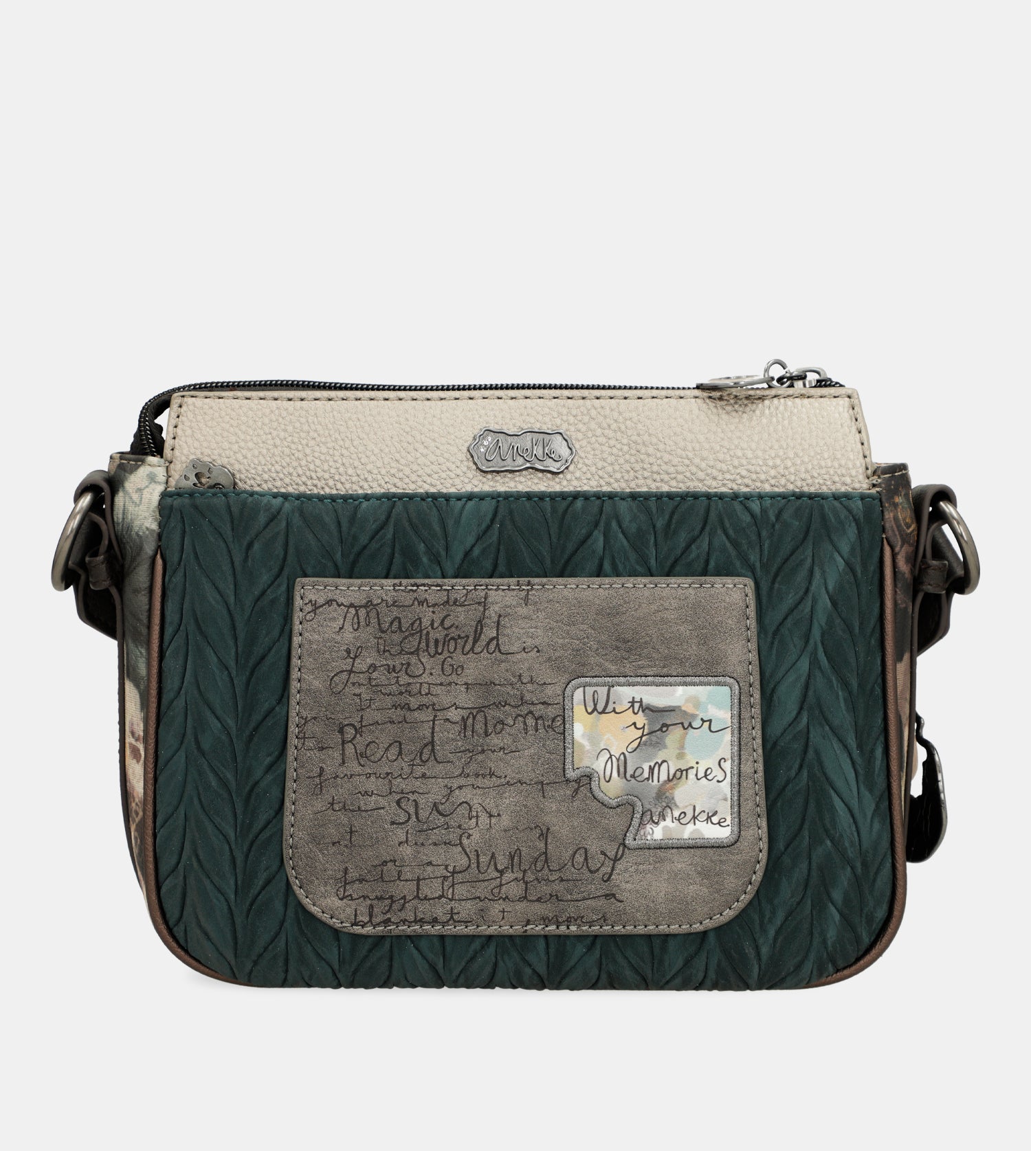 Umhängetasche mit 3 Fächern Real mittelgroß