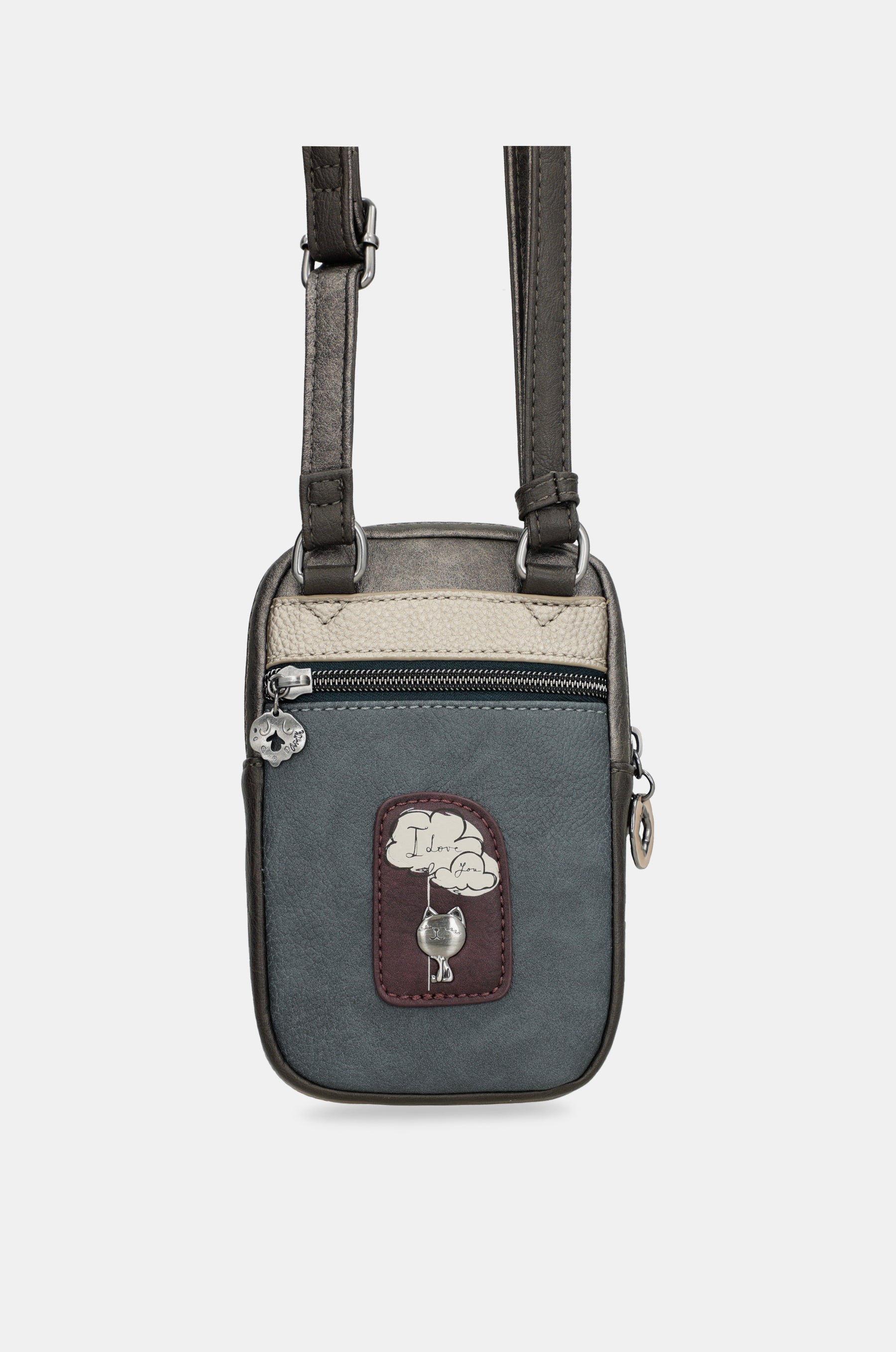 Mini Umhängetasche mit Steckfach Real