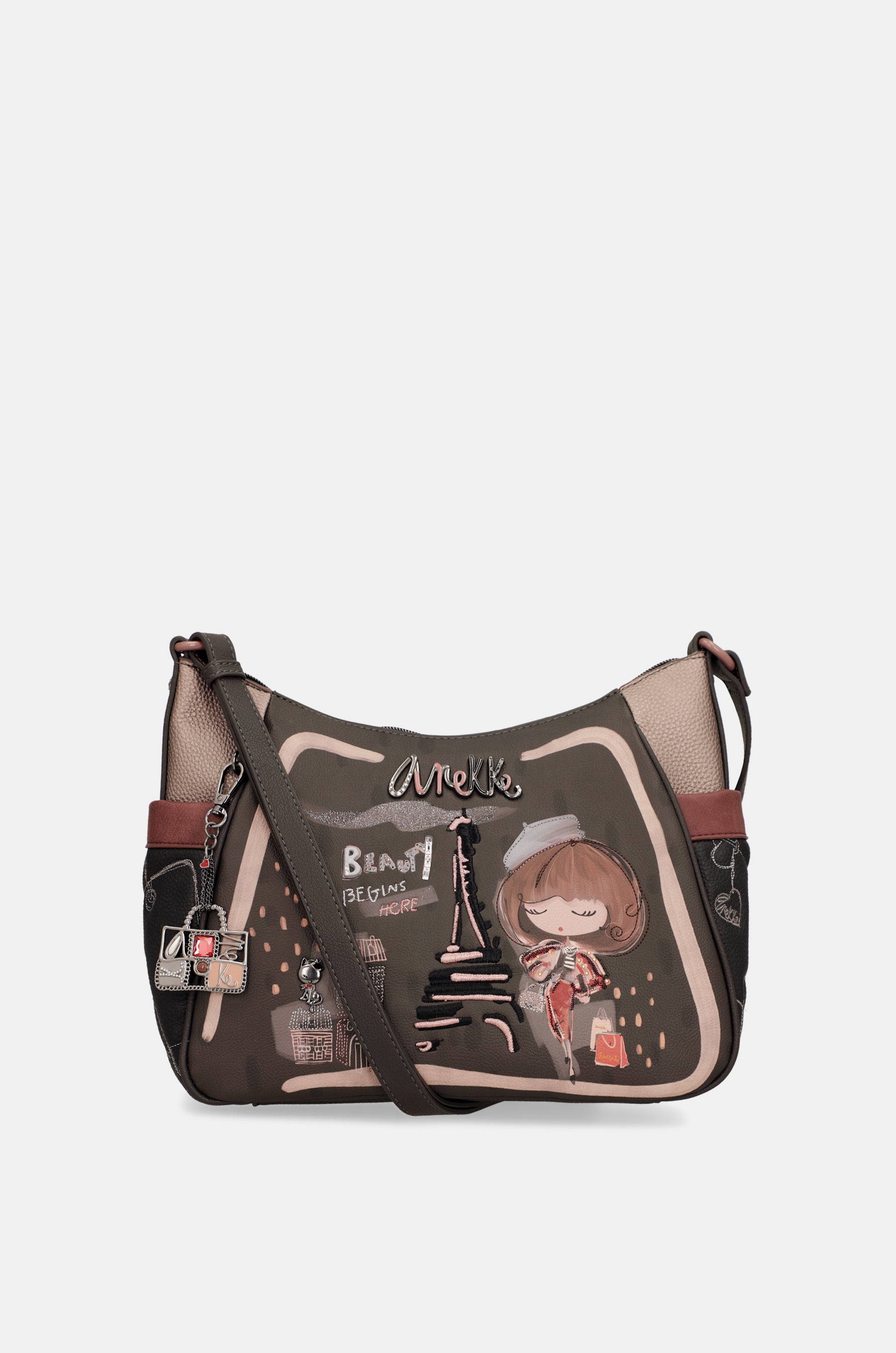 Schultertasche mit Umhängeriemen Mademoiselle groß