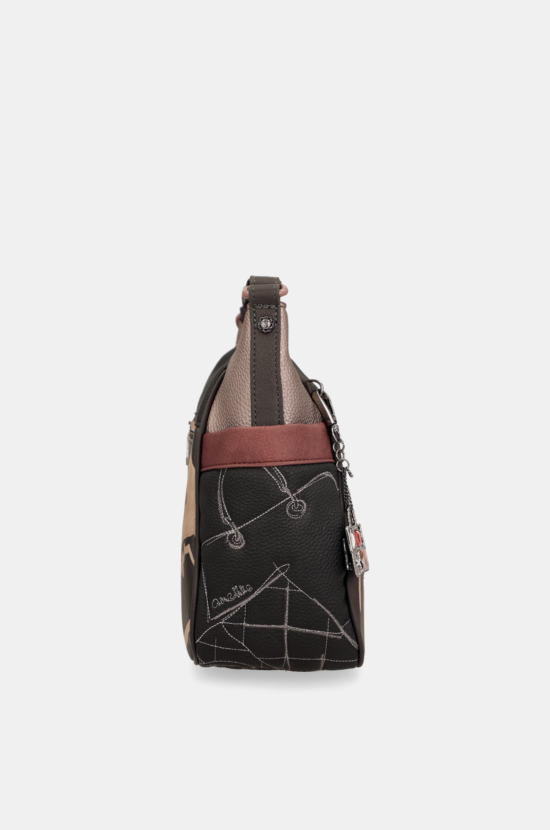 Schultertasche mit Umhängeriemen Mademoiselle groß