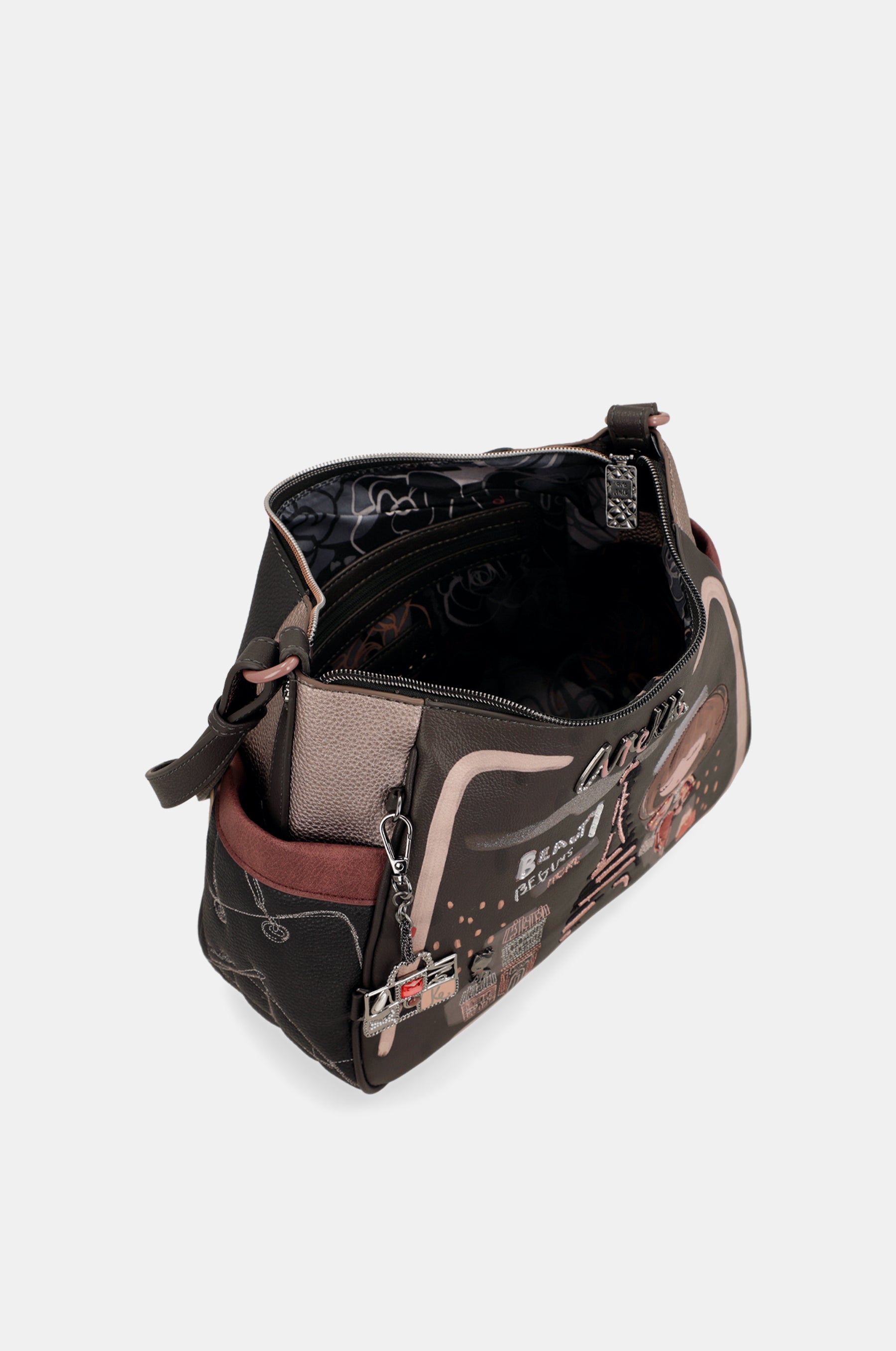 Schultertasche mit Umhängeriemen Mademoiselle groß