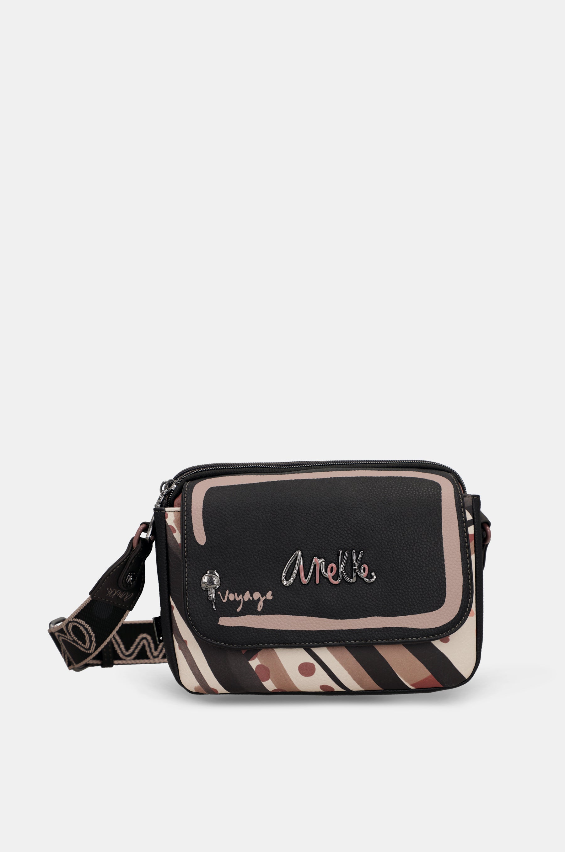 Umhängetasche oval mit Klappe Parisian